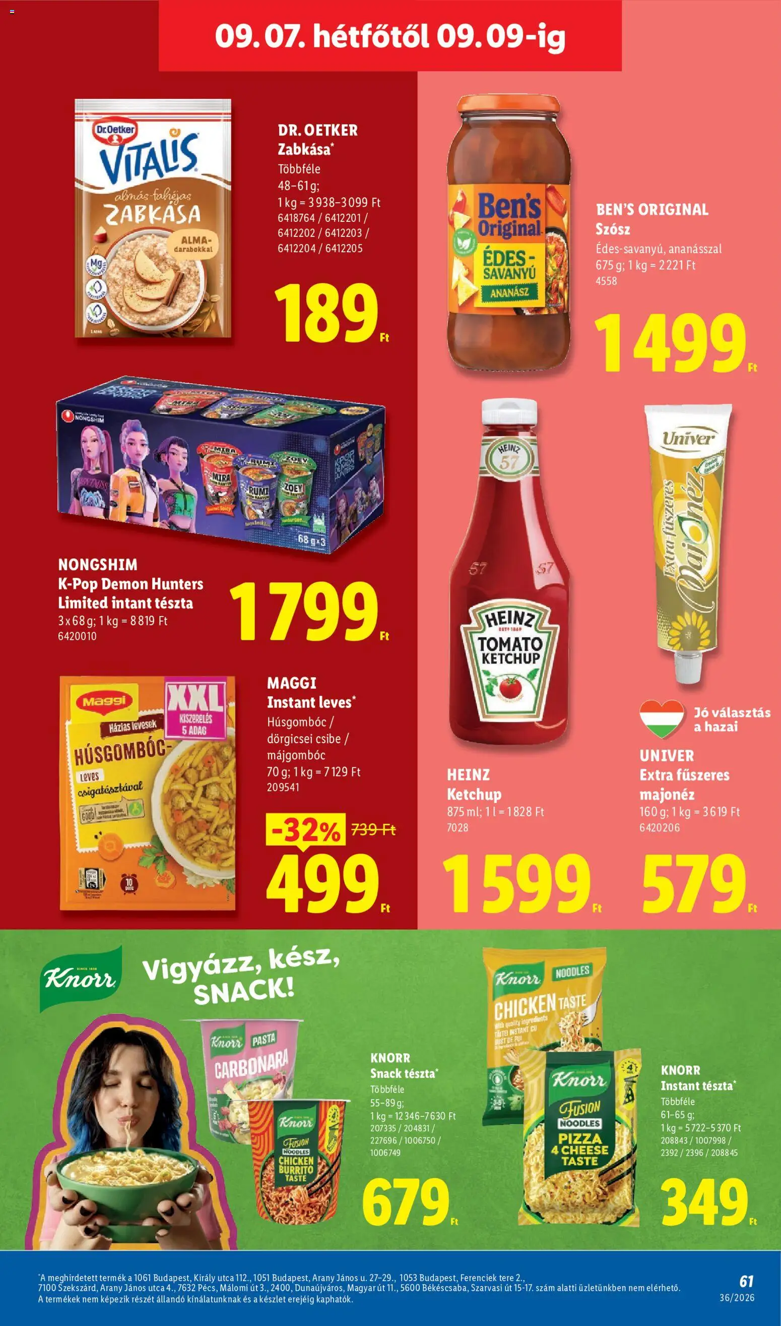 Lidl akciós ujság - amely érvényes a következő dátumtól: 2026.09.03. | Oldal: 61