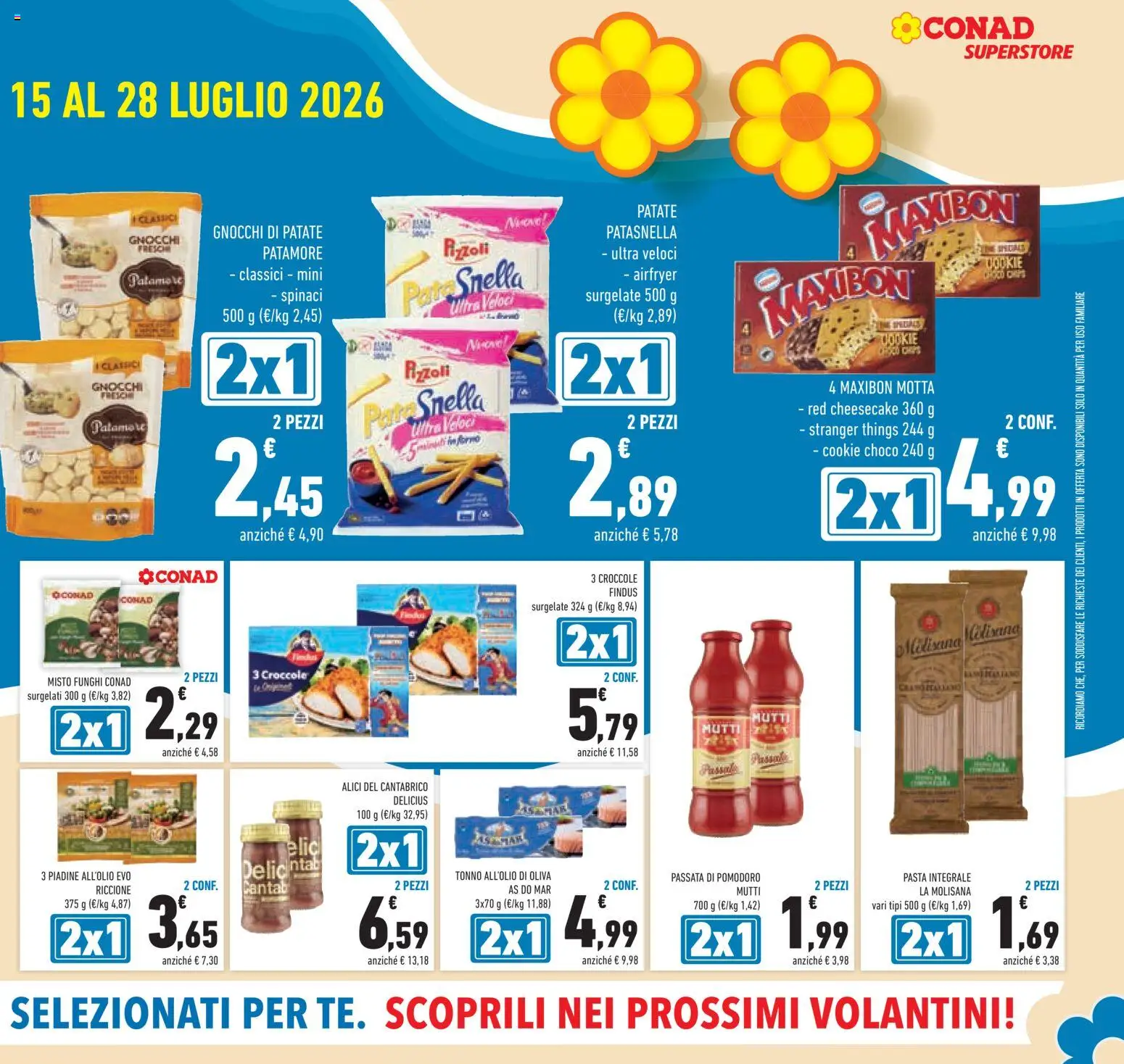 Volantino Conad del 15/07/2026 | Pagina: 5 | Prodotti: Nuggets, Patate, Spinaci, Passata di pomodoro