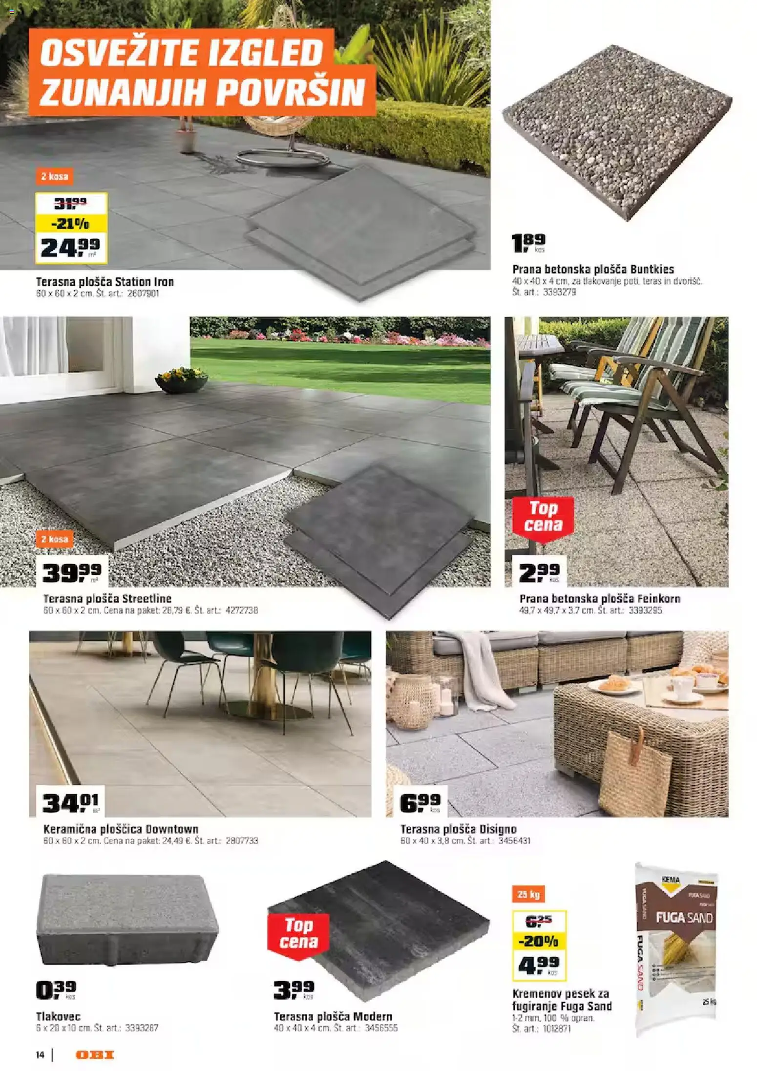 Novi OBI katalog ponudbe – veljaven od 02.07.2026 | Stran: 14 | Izdelki: Tlakovec