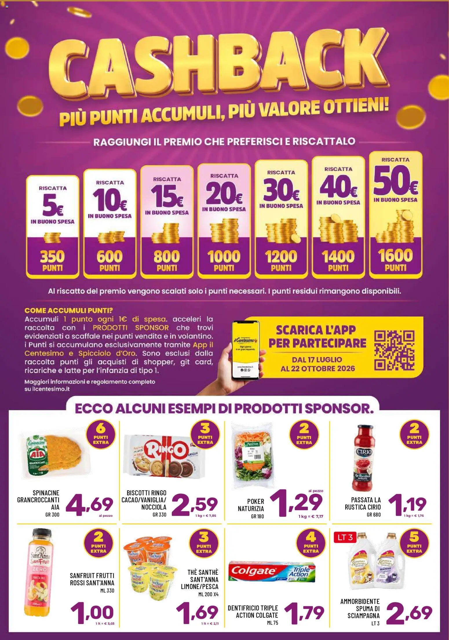 Volantino Il Centesimo del 21/08/2026 | Pagina: 14 | Prodotti: Dentifricio, Ammorbidente, Biscotti, The