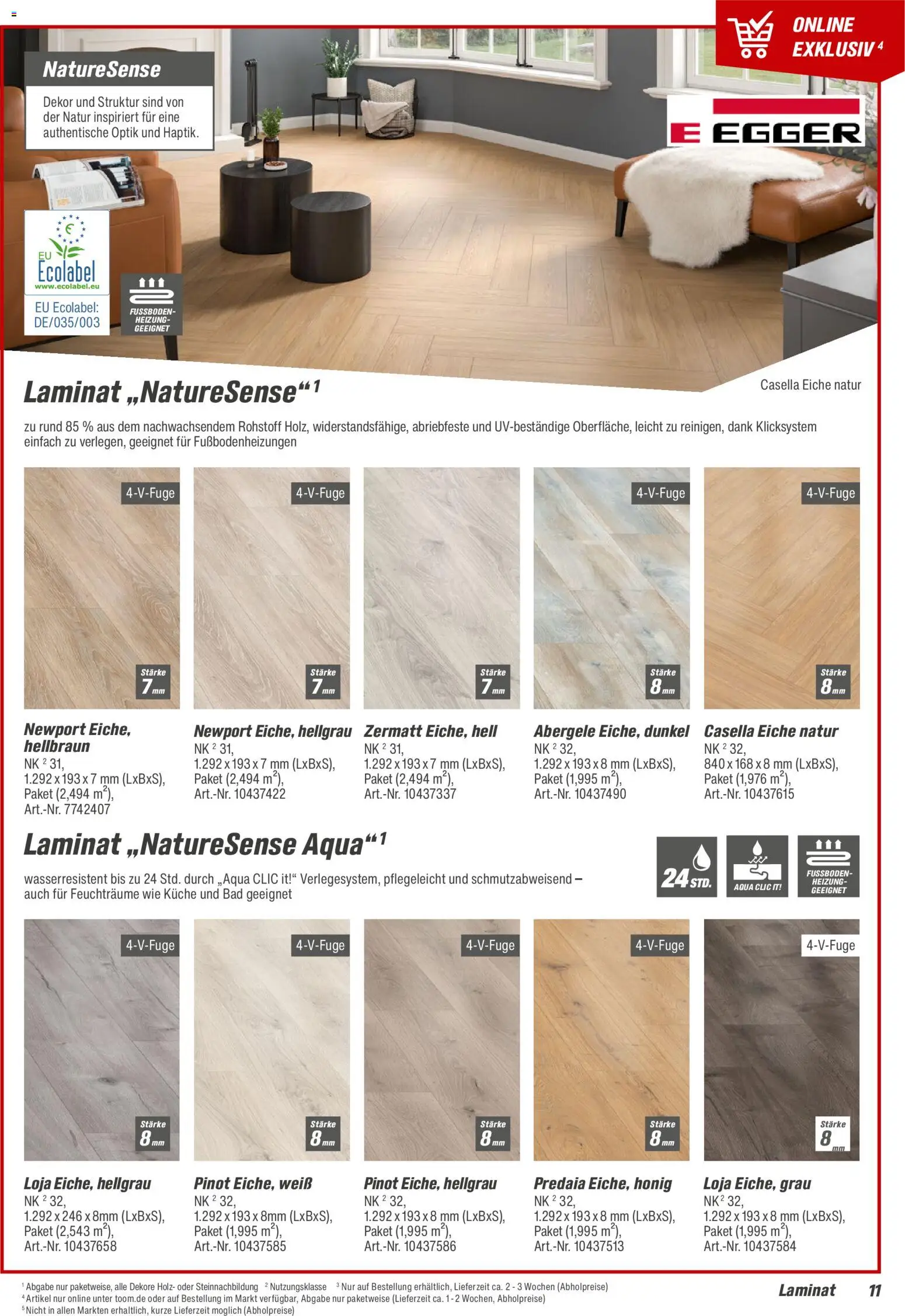 Toom Baumarkt Bodenbeläge & Zubehör – gültig ab 01.01.2026 | Seite: 11 | Produkte: Bad, Küche