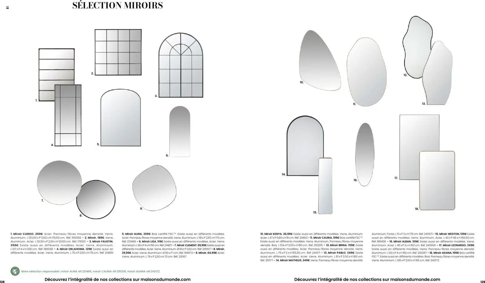 {H1} | Page: 65 | Produits: Miroir
