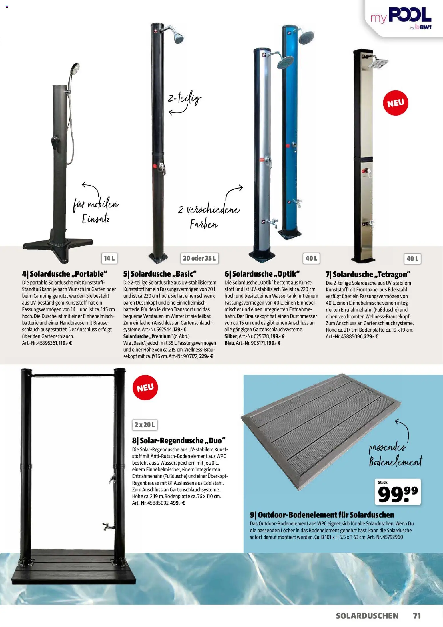 Hagebau Gartenjahr gültig ab 13.03.2026 | Seite: 71 | Produkte: Batterie, Dusche