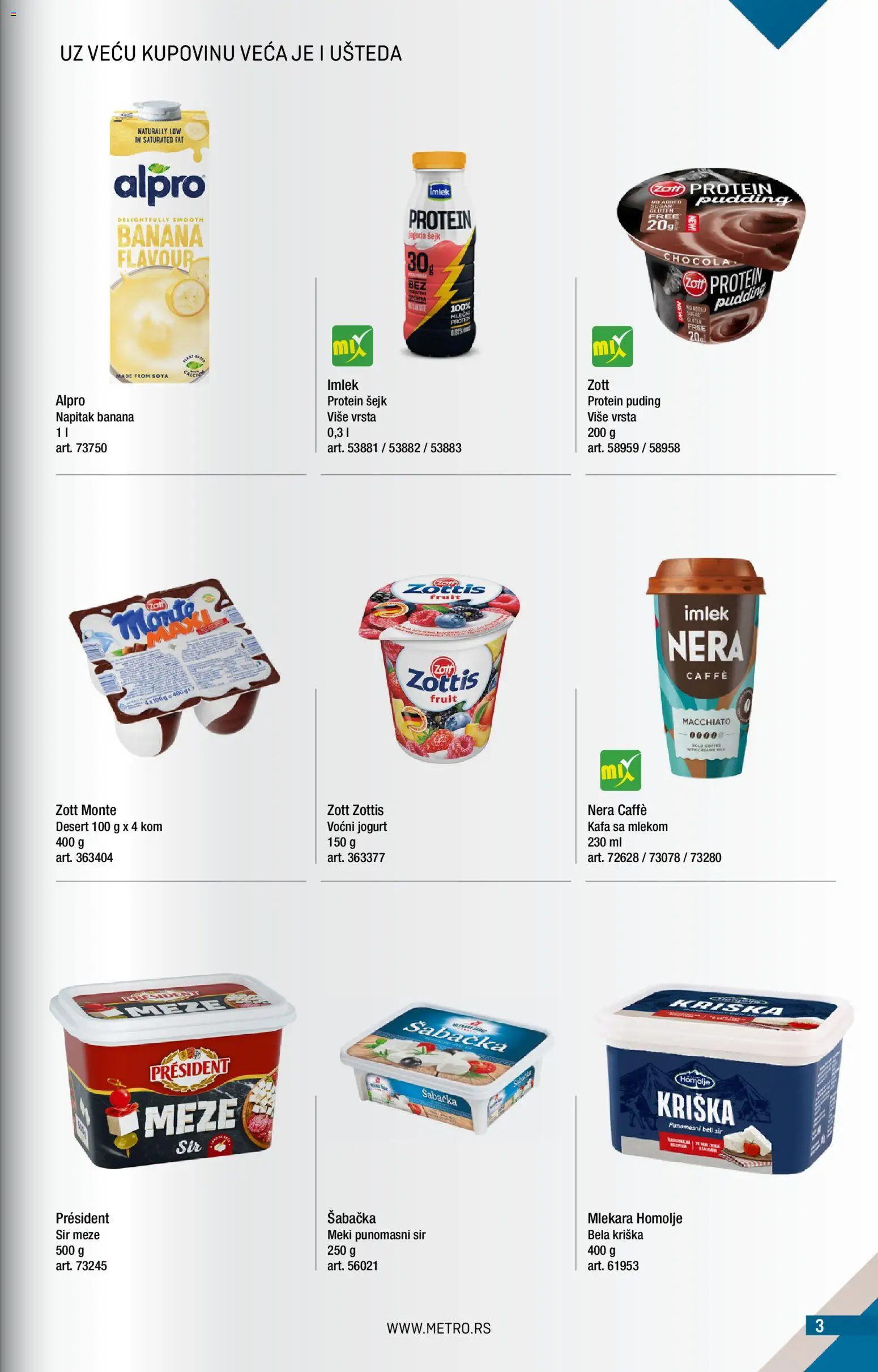 Metro katalog - važi od 01.10.2026 | Strana: 3 | Proizvode: Protein, Alpro, Sir, Voćni jogurt