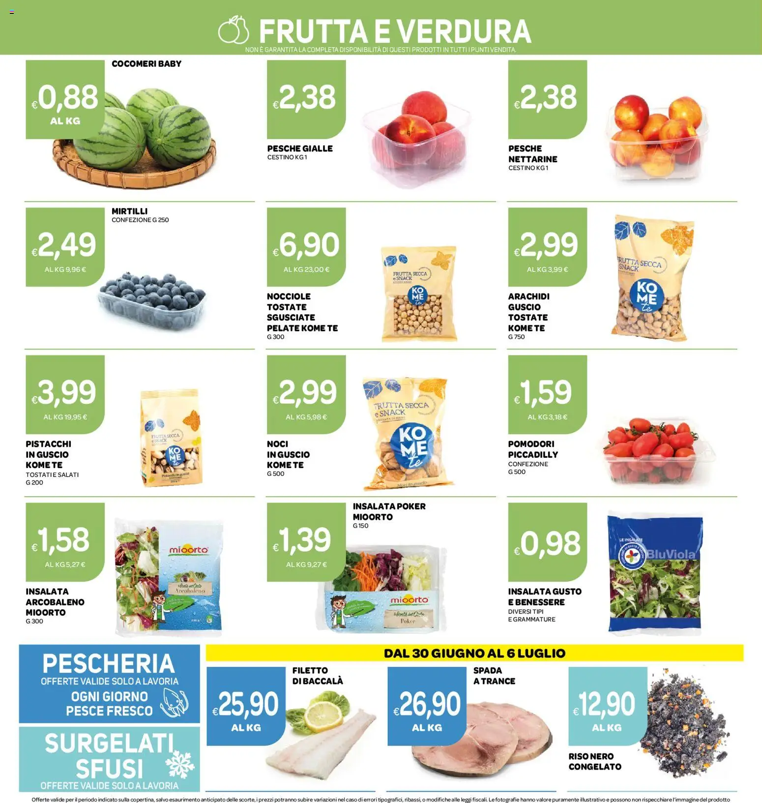 Volantino Ekom del 30/06/2026 | Pagina: 8 | Prodotti: Frutta, Nocciole, Arachidi, Pistacchi