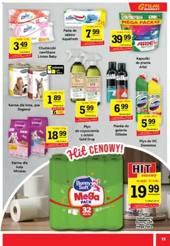 Pogląd oferty "Gram Market gazetka" - ważna od 10.06.2026 | Strona: 15 | Produkty: Papier toaletowy, Ariel, Karma dla kota, Kapsułki do prania