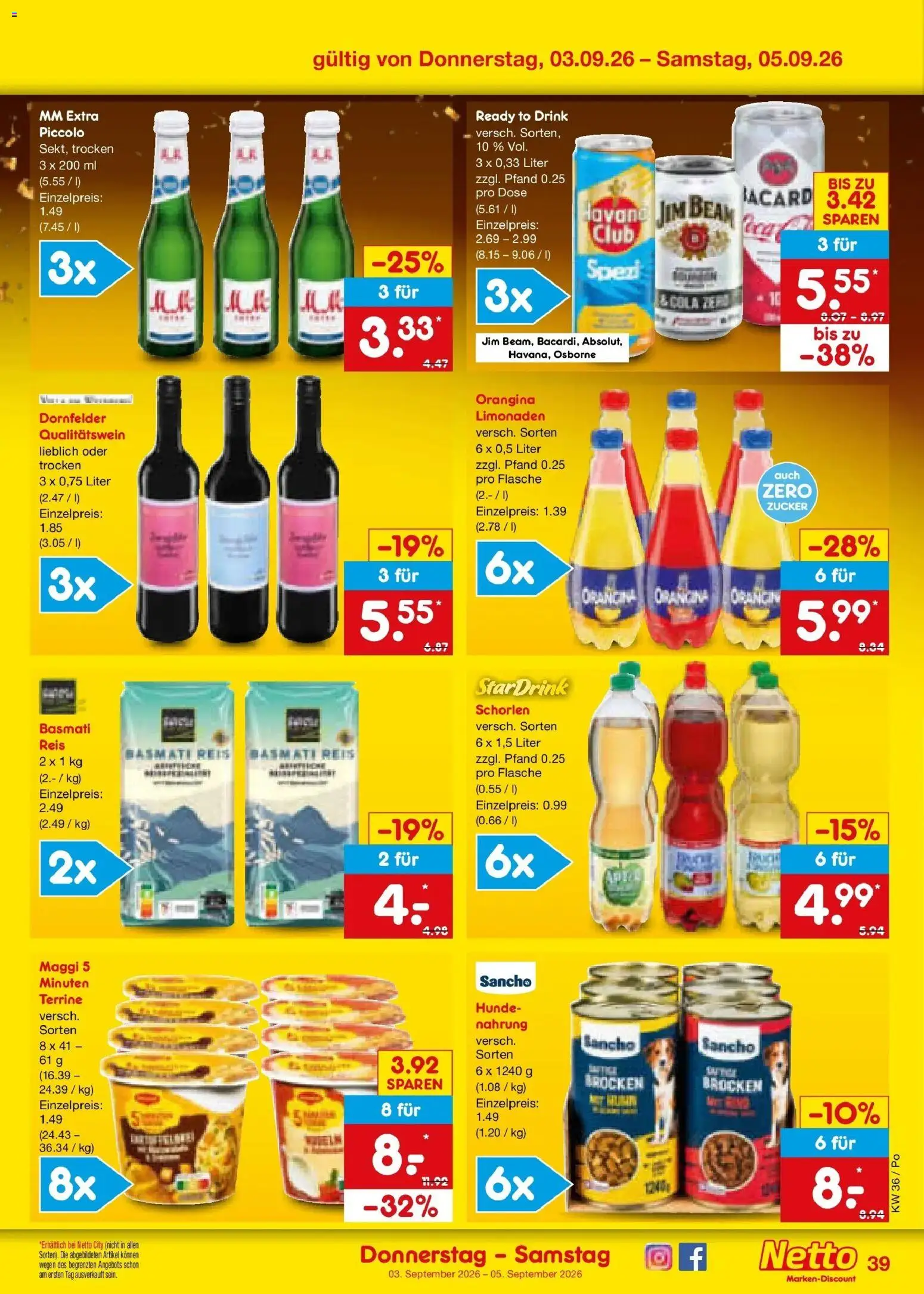 Netto Marken-Discount Prospekt Selb (ab 31.08.2026) » Angebote | Seite: 51 | Produkte: Maggi, Osborne, Cola, Zucker
