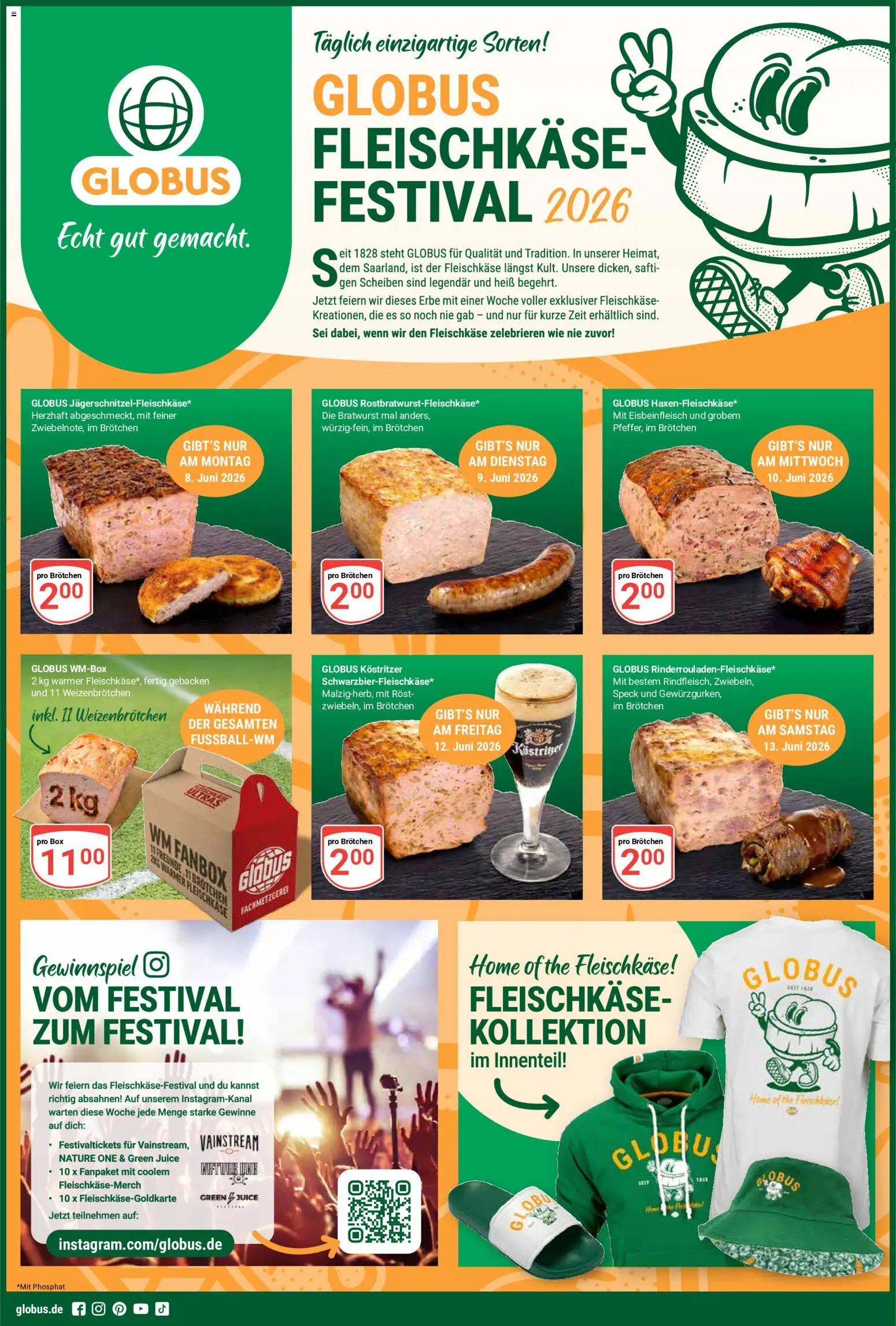 Globus Prospekt – gültig ab 08.06.2026 | Seite: 1 | Produkte: Kostritzer, Box, Bratwurst