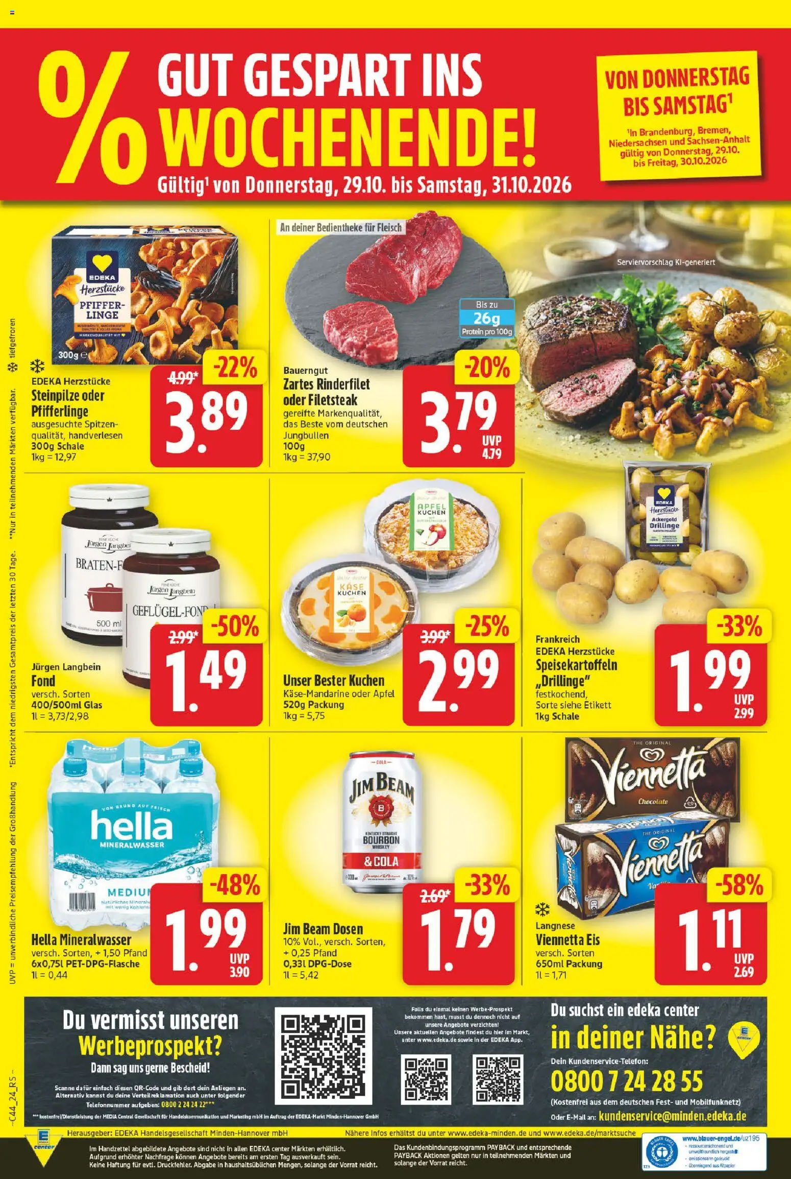E center Prospekt – gültig ab 26.10.2026 | Seite: 29 | Produkte: Jim beam, Äpfel, Hella, Bourbon