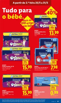 Pré-visualização Lidl folheto válido de 25.05.2026 | Página: 21 | Produtos: Fraldas