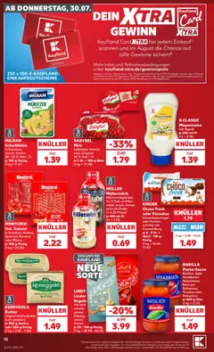Kaufland DE -DE Folder - Voorbeeld van een folder van Kaufland DE, geldig van 30-07-2026 | Pagina: 12 | Producten: Salami, Kinder, Gyömbér shot