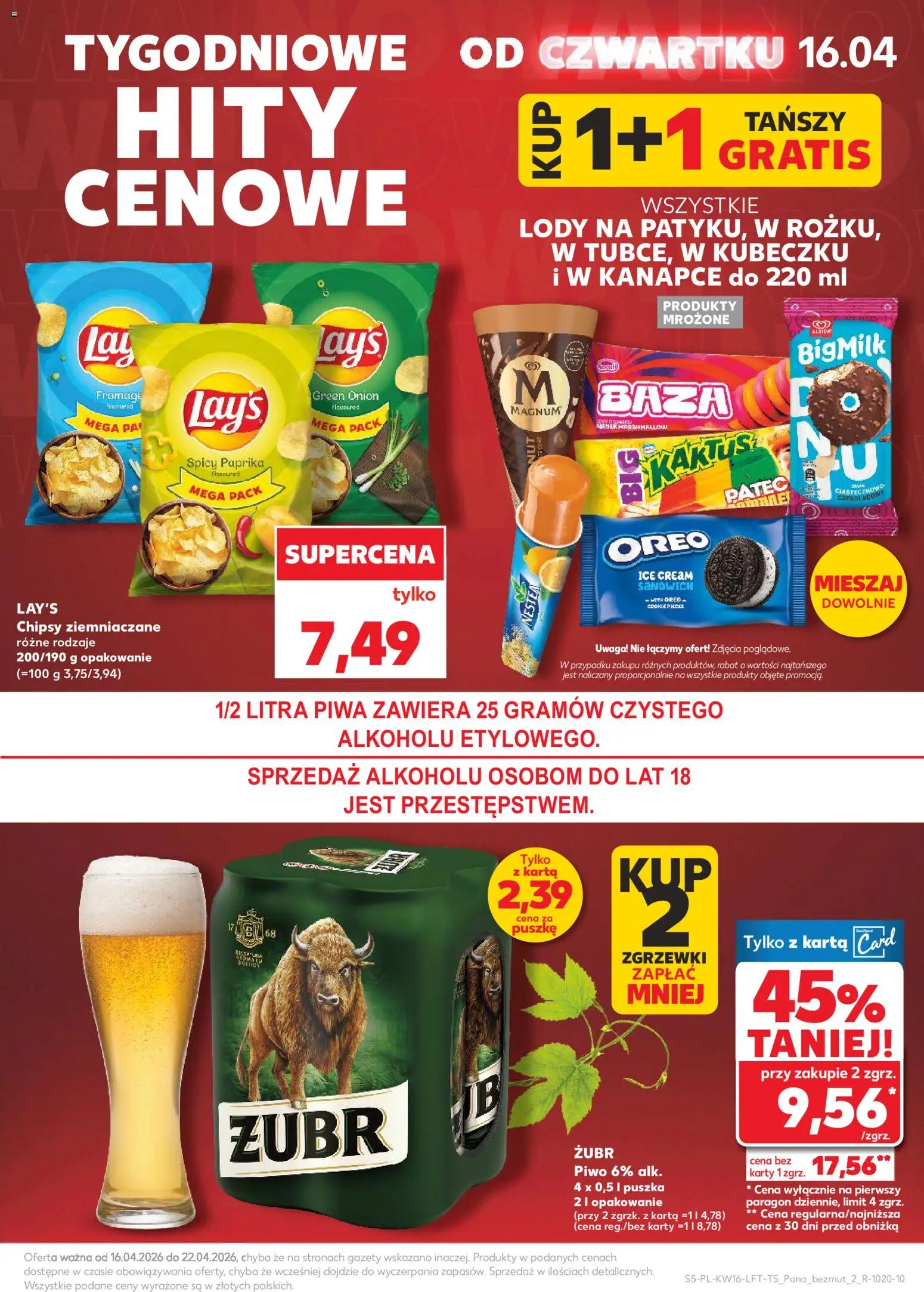 Kaufland Polsko leták od 16.04.2026 | Strana: 5 | Produkty: Marshmallow, Paprika, Magnum, Karty