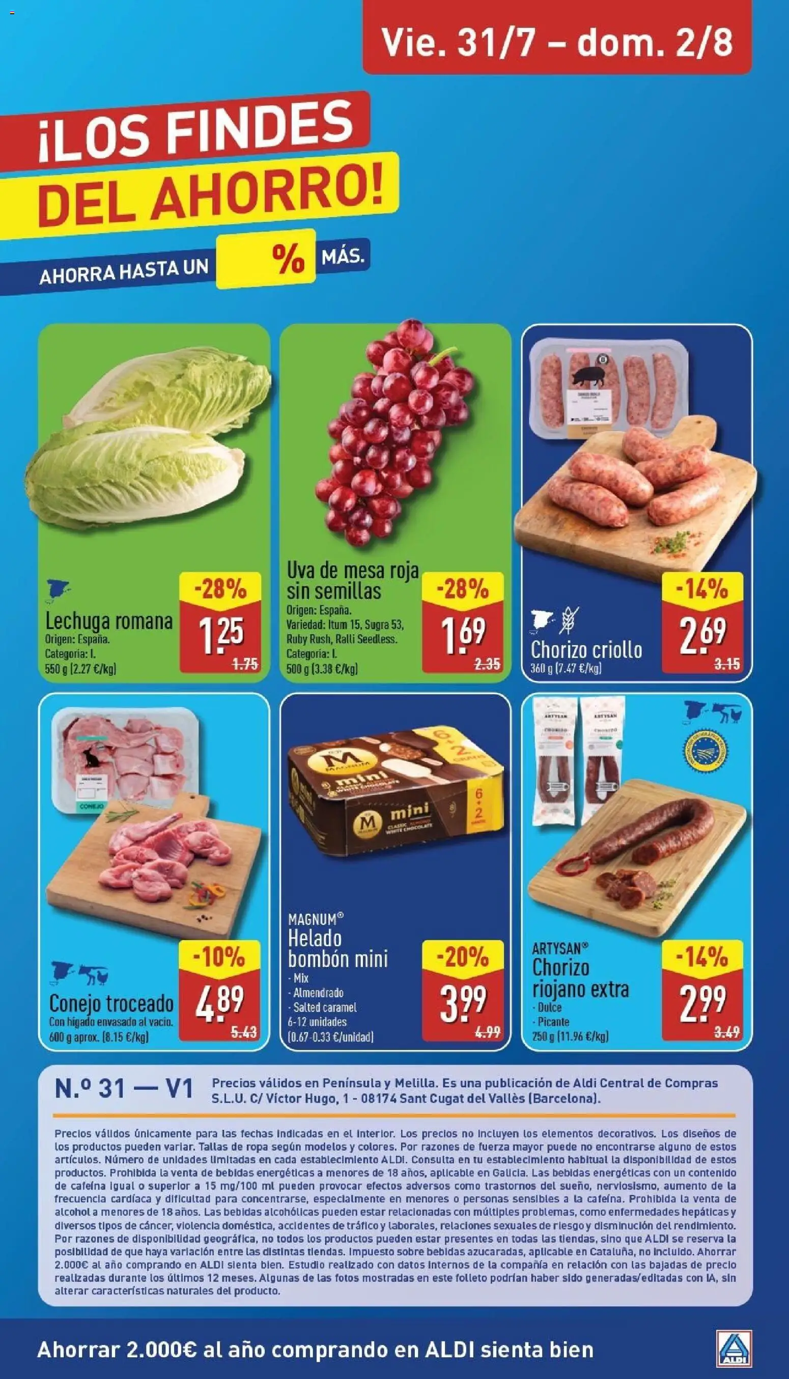 Aldi folleto Península │ válido desde el 27/07/2026 | Página: 26 | Productos: Helado bombón, Μαξιλάρι λαιμού, Helado, Ropa