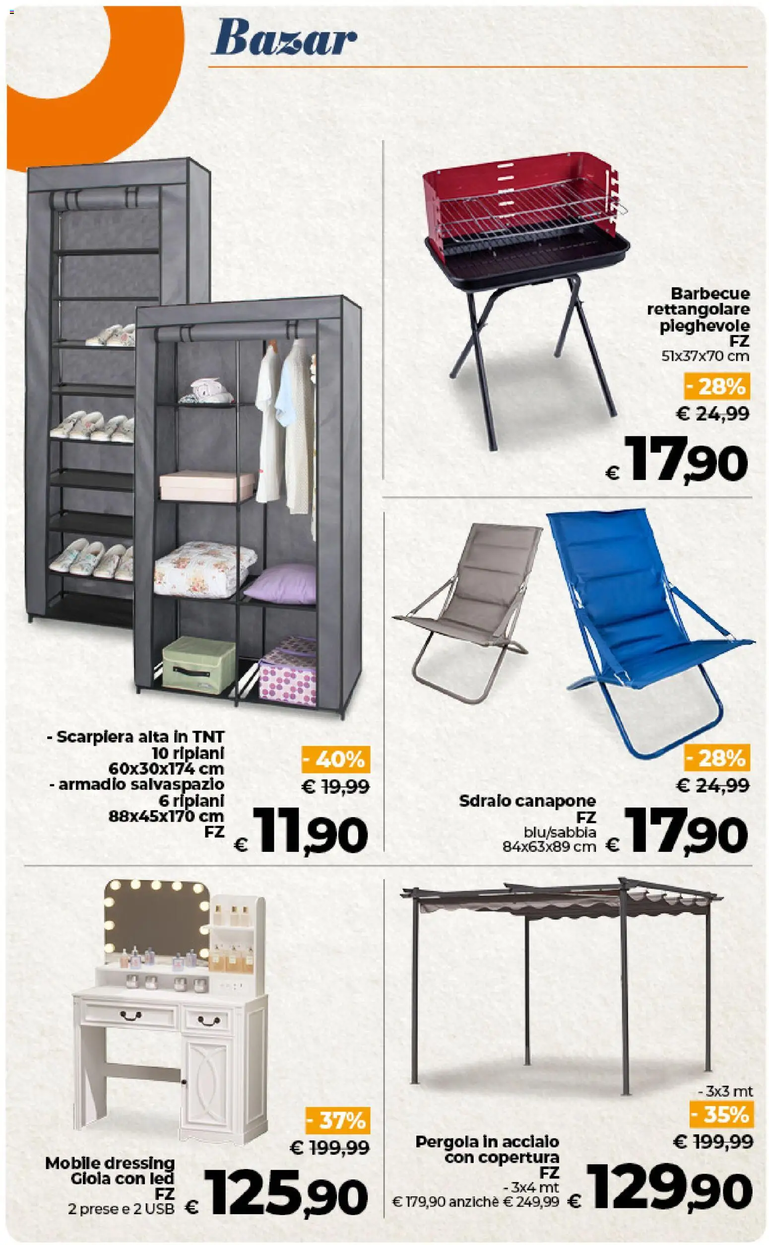 Volantino Ipercoop del 09.06.2026 | Pagina: 57 | Prodotti: Sdraio, Pergola, Scarpiera, Armadio