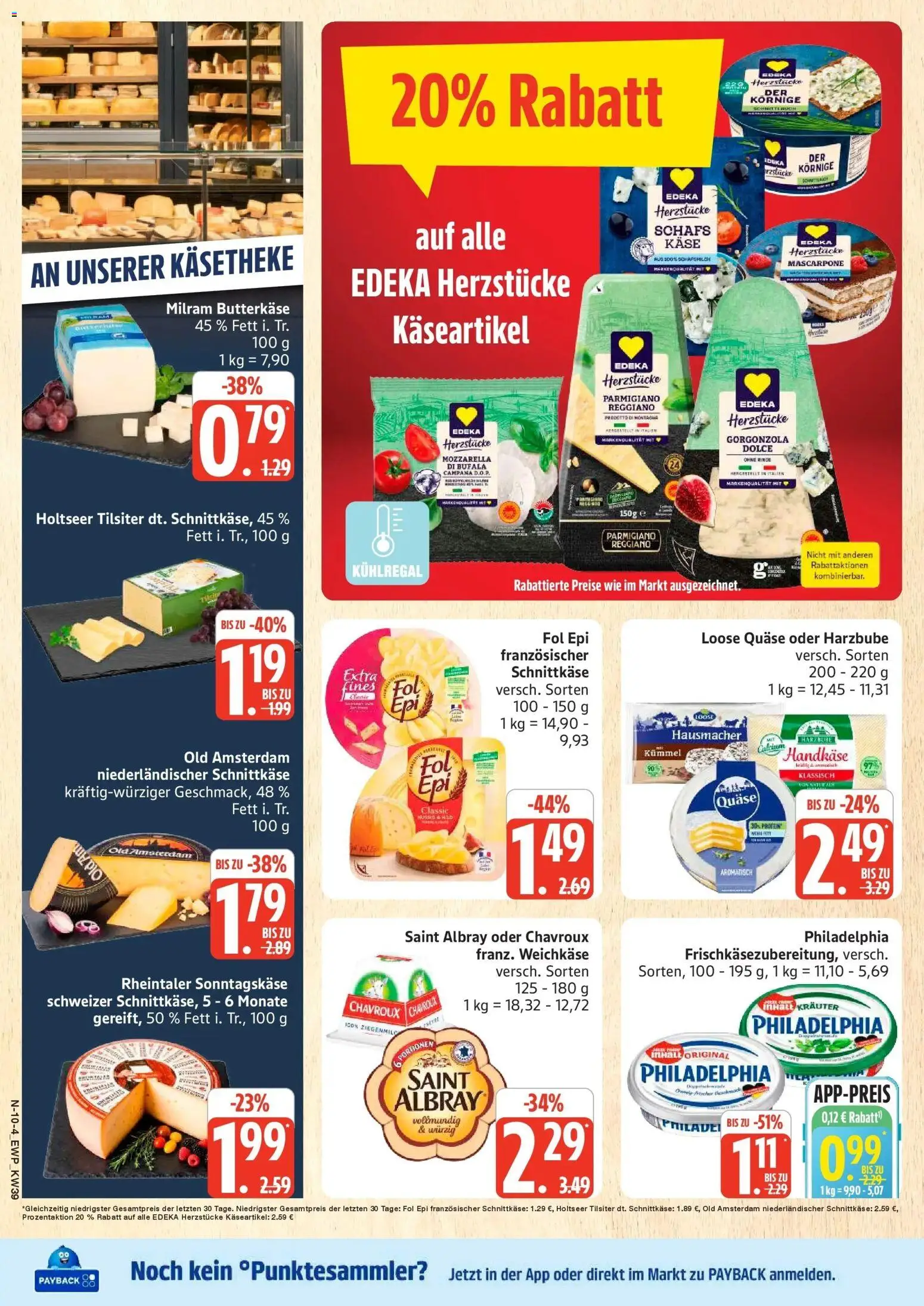 E center Prospekt Rostock (ab 21.09.2026) zum Blättern | Seite: 10 | Produkte: Käse, Philadelphia, Mozzarella, Milram