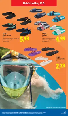 CRIVIT Ženske japanke, Par. Veličine: 36-41 - Pregled kataloga iz trgovine Lidl, vrijedi od 18.05.2026 | Stranica: 27 | Proizvodi: Cipele za vodu, Natikače, Japanke