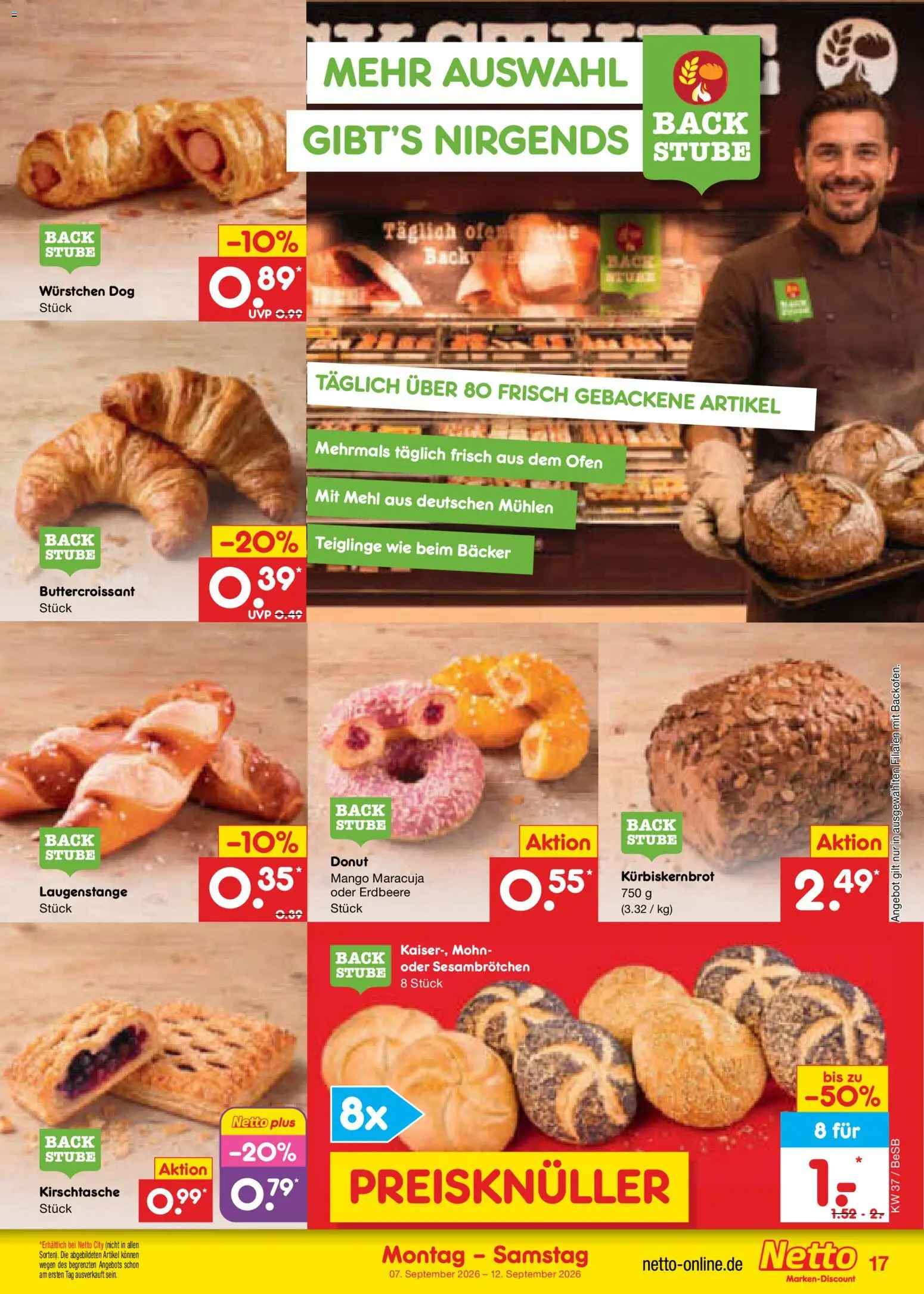 Netto Marken-Discount Prospekt – gültig ab 07.09.2026 | Seite: 25 | Produkte: Ofen, Mehl, Mango