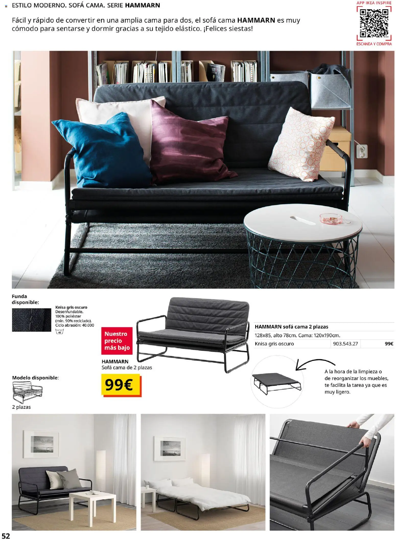 IKEA - Sofás │ válido desde el 28/09/2026 | Página: 52 | Productos: Té, Funda, Cama, Sofá
