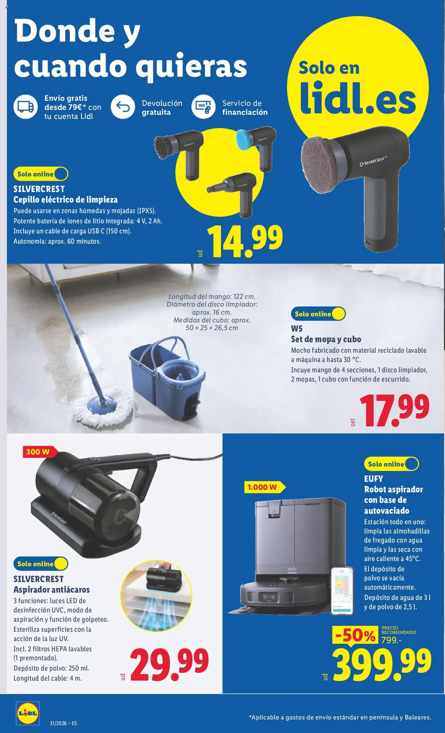 Lidl folleto de bazar │ válido desde el 27/07/2026 | Página: 8 | Productos: Polvo, Ρούτερ, Aspirador, Batería