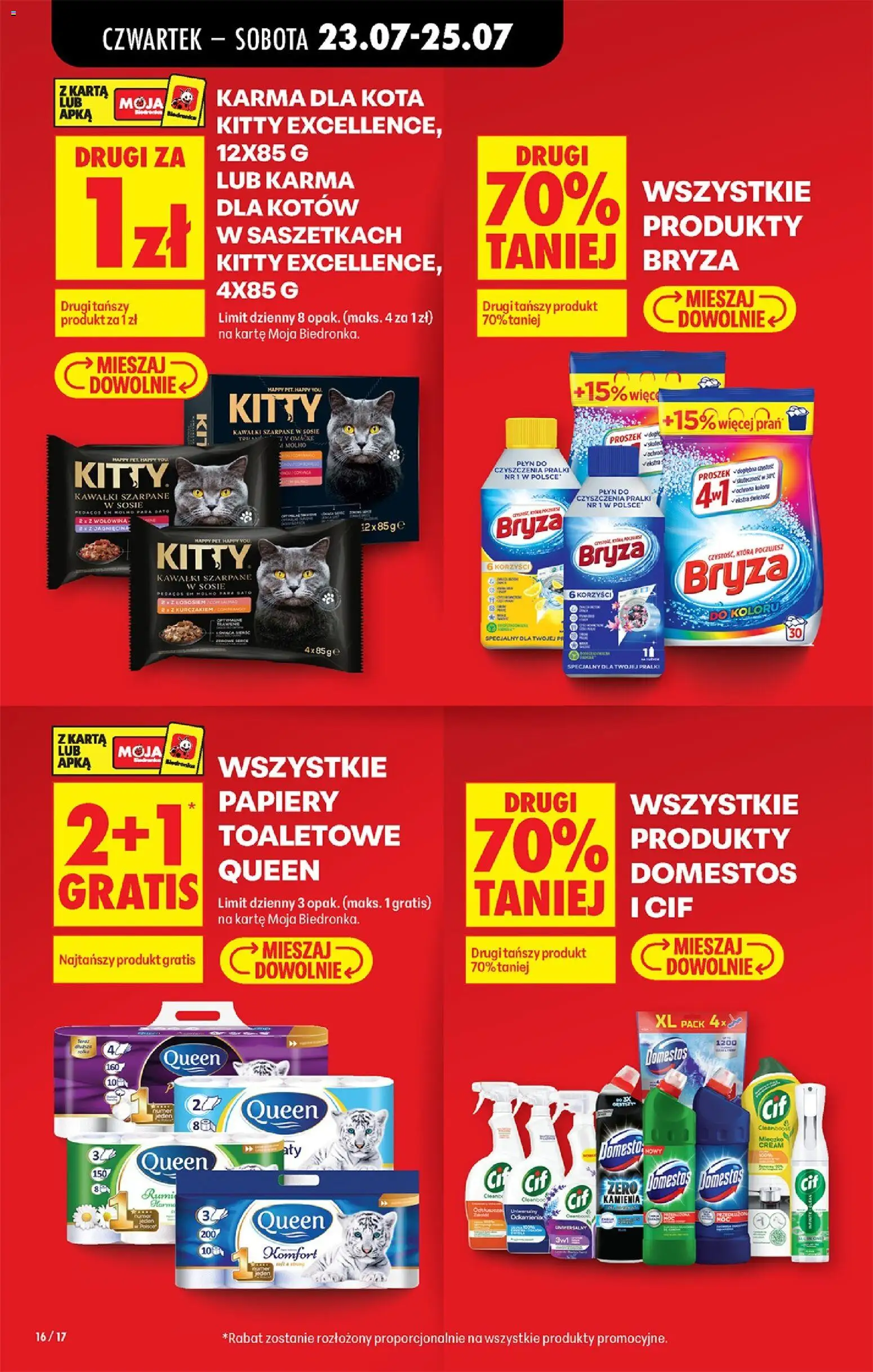 Biedronka gazetka od czwartku od 23.07.2026 | Strona: 17 | Produkty: Jagnięcina, Karma dla kotów, Karma dla kota, Detergent