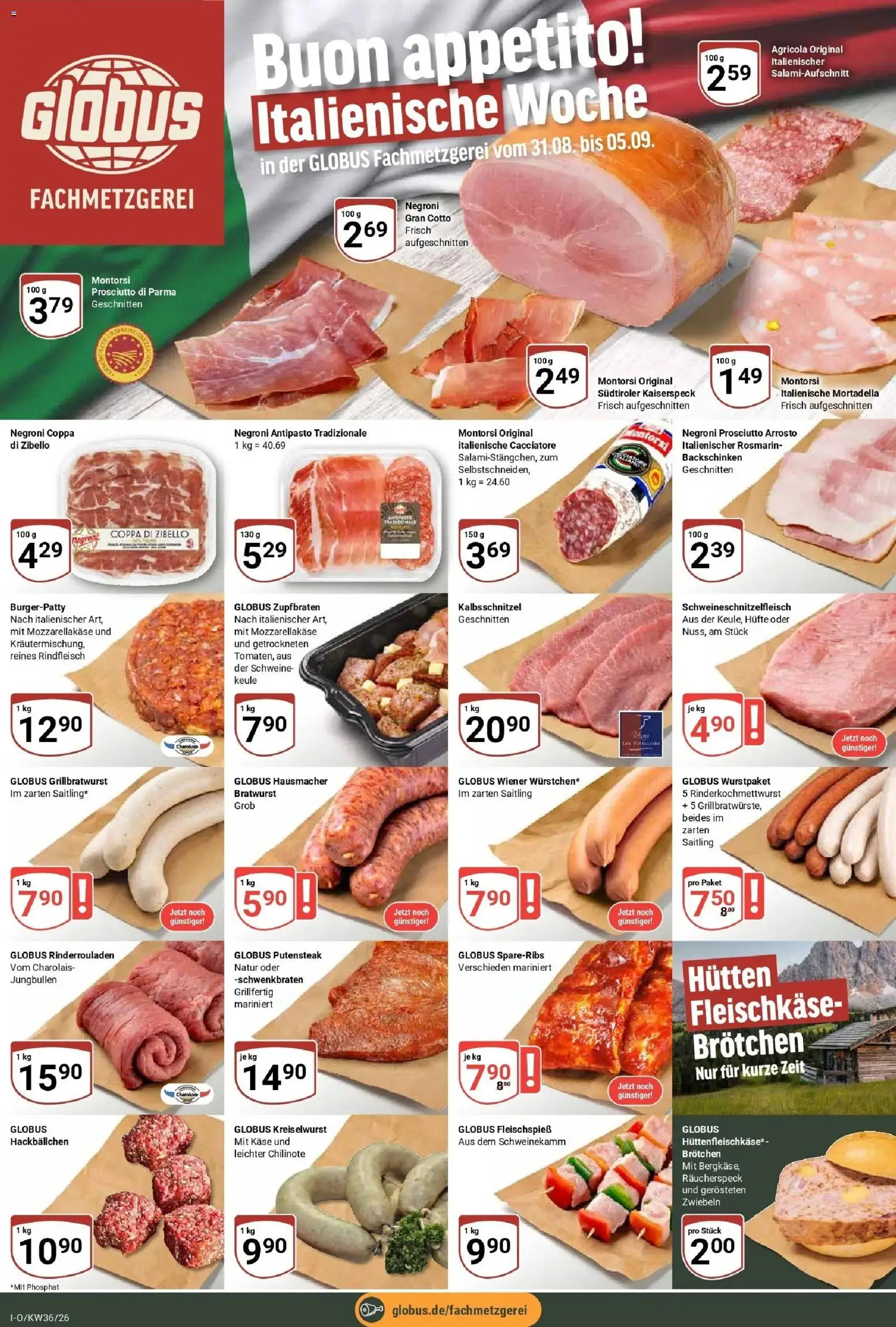 Globus Prospekt Idar-Oberstein – gültig ab 31.08.2026 | Seite: 9 | Produkte: Rinderrouladen, Käse, Bratwurst, Rindfleisch