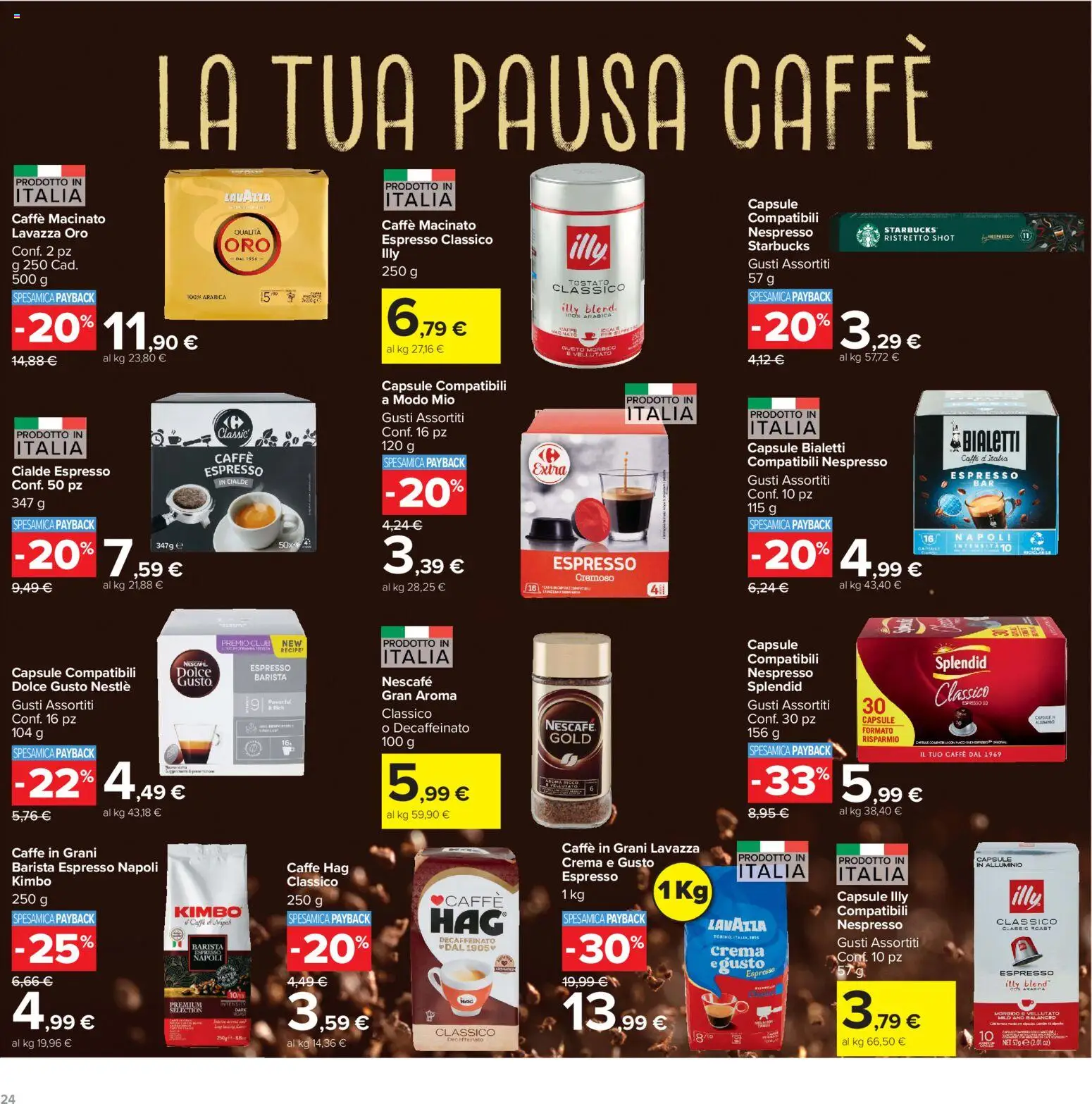 Volantino Carrefour del 29/09/2026 | Pagina: 24 | Prodotti: Crema, Alluminio, Lavazza, Kimbo