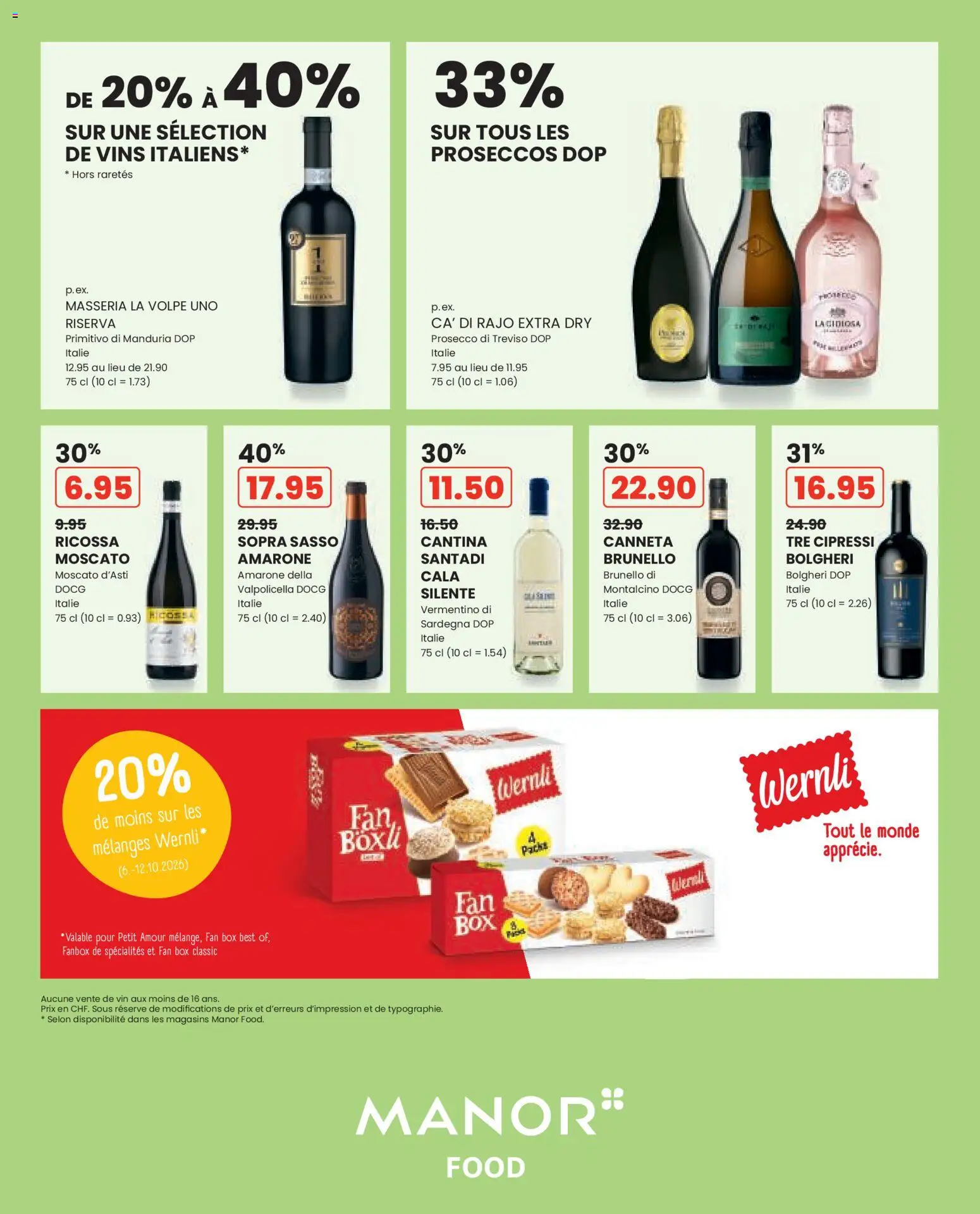 Manor aktionen FR – gültig ab 06.10.2026 | Seite: 8 | Produkte: Box, Prosecco