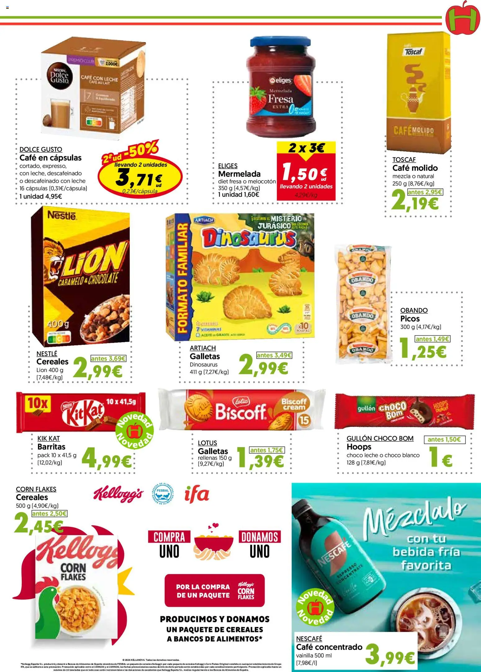 Hiper Usera folleto │ válido desde el 01/07/2026 | Página: 21 | Productos: Café con leche, Leche, Café molido, Cereales