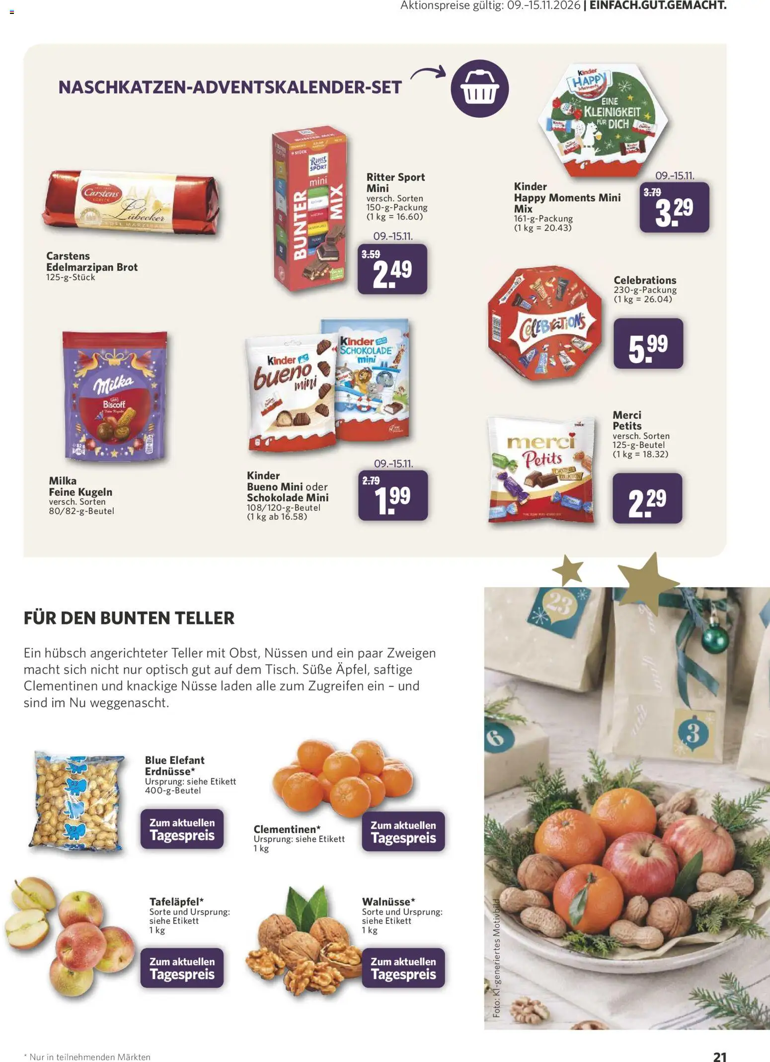 Combi myTime November 2026 – gültig ab 31.10.2026 | Seite: 21 | Produkte: Ritter sport, Milka, Celebrations, Nüsse
