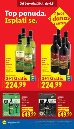 CONDE NOBLE Suvo belo vino, Suvo belo vino 0,75 l - pregled Lidl kataloga - važi od 30.04.2026 | Strana: 36