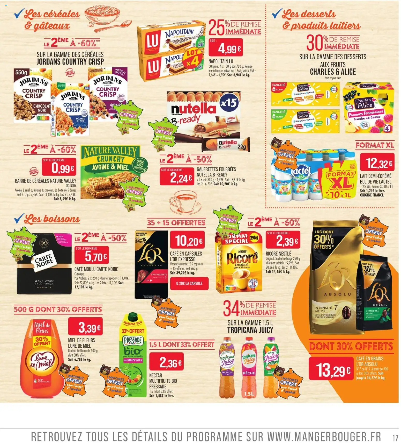 {H1} | Page: 17 | Produits: Boissons, Bol, Chocolat, Noix