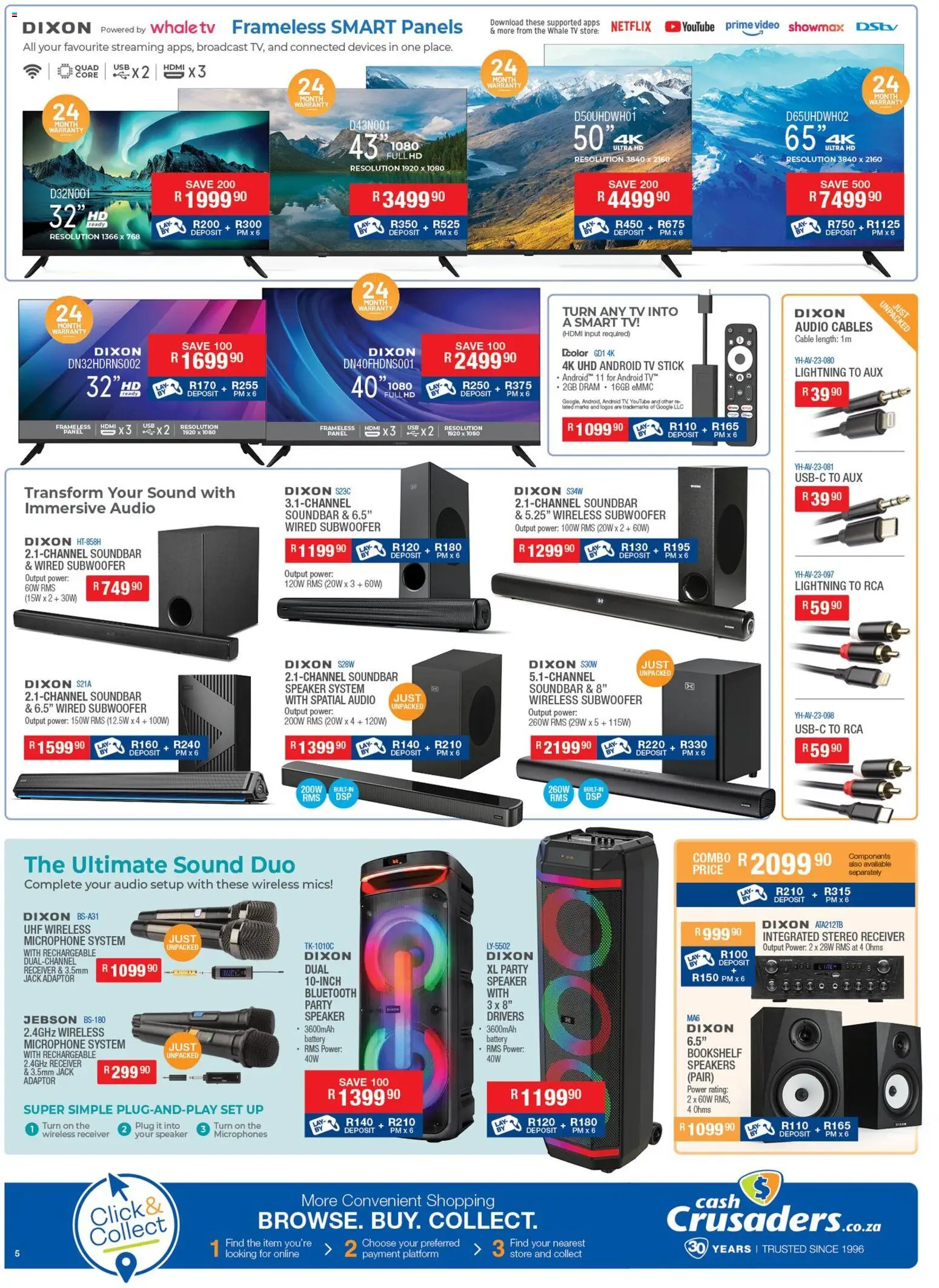 New Cash Crusaders catalogue – valid from 20.03.2026 | Page: 5 | Products: Audio, Microphone, USB, TV