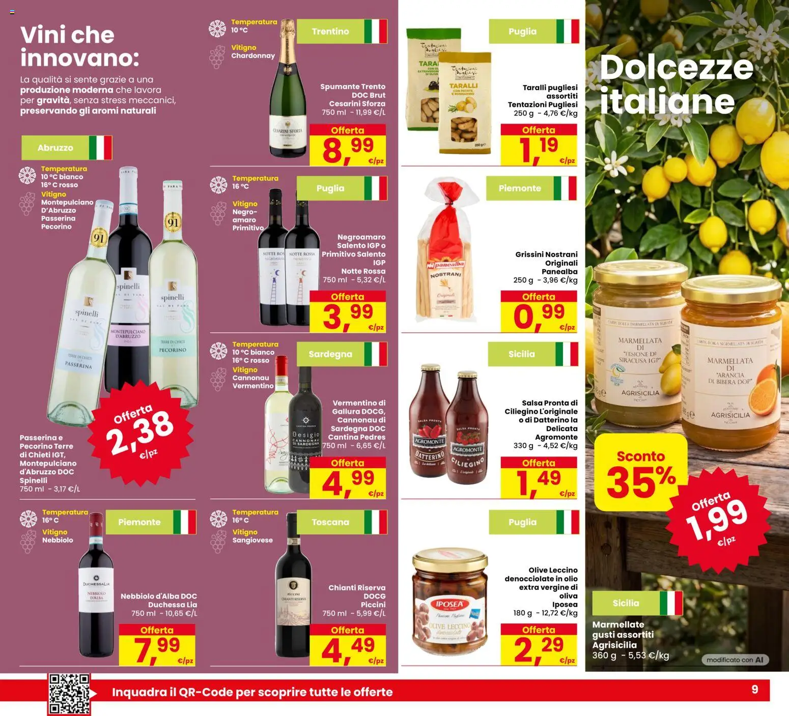 Volantino Eurospar del 03/09/2026 | Pagina: 9 | Prodotti: Patate, Salsa, Olio, Olive