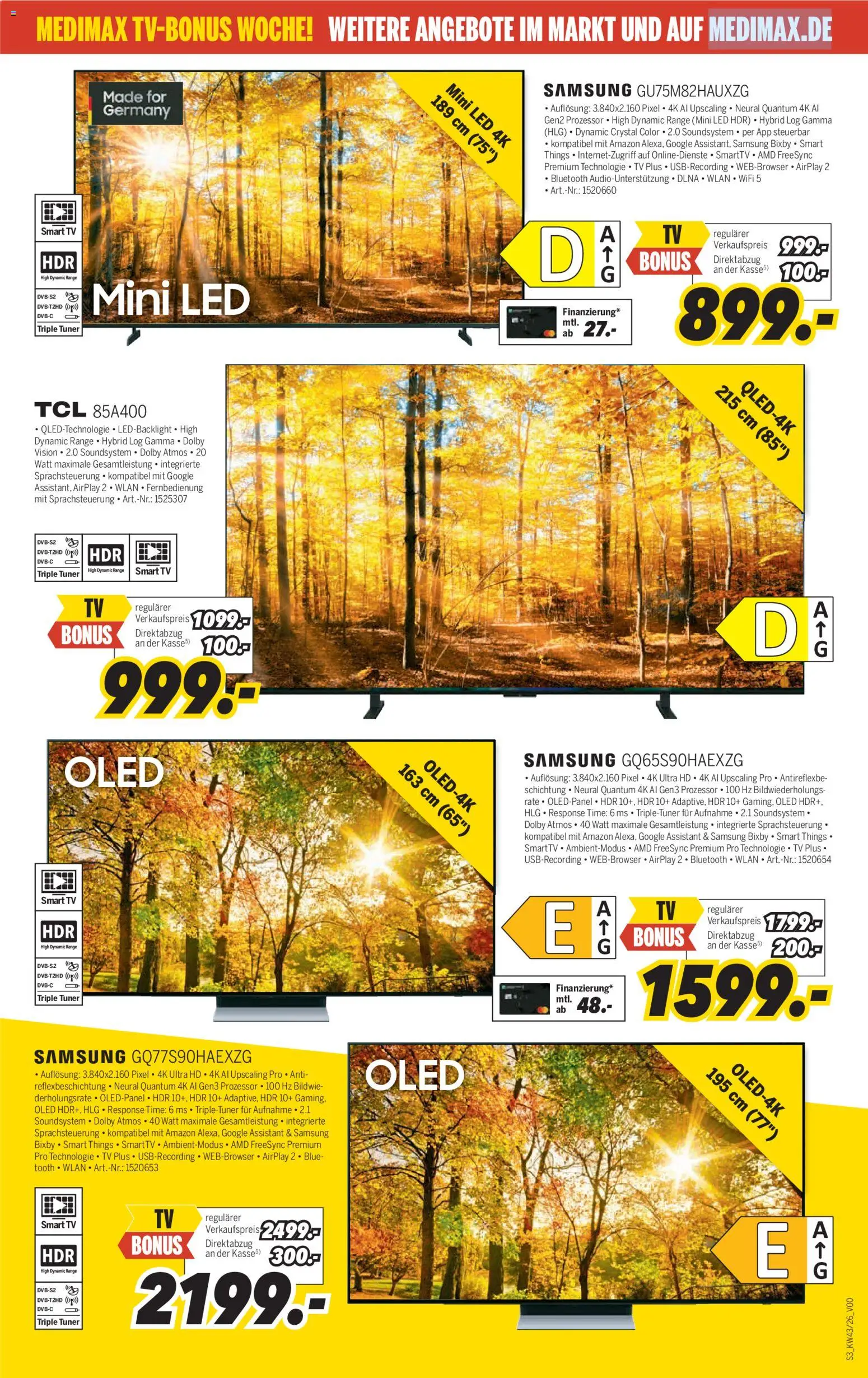 Medimax Prospekt – gültig ab 17.10.2026 | Seite: 3 | Produkte: Samsung, Smart TV, Soundsystem, TV