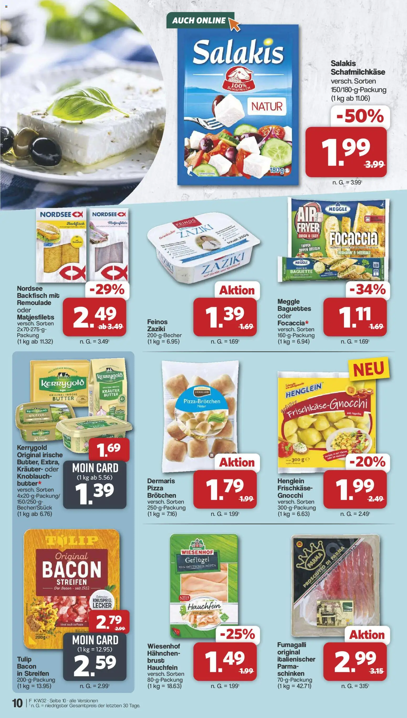 Famila Nordwest Prospekt – gültig ab 03.08.2026 | Seite: 10 | Produkte: Baguette, Schinken, Pizza, Frischkase