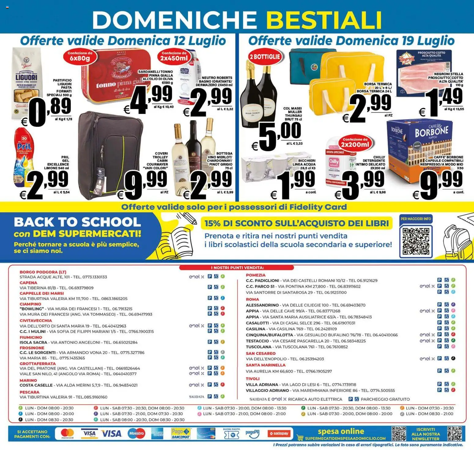 Volantino DEM del 10/07/2026 | Pagina: 20 | Prodotti: Prosciutto Cotto, Intimo, Vino, Borsa