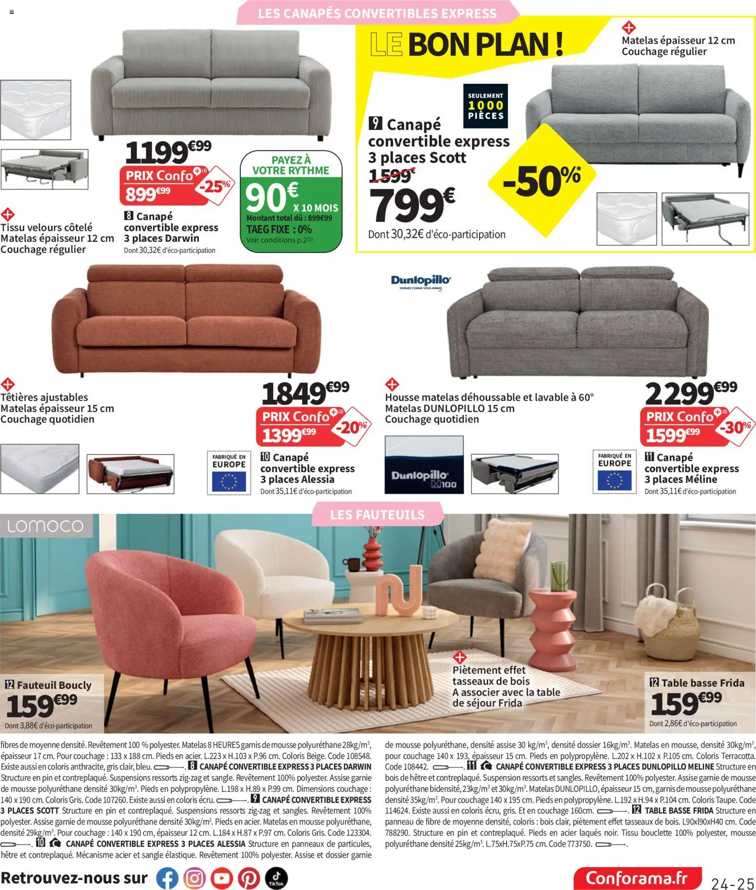 {H1} | Page: 25 | Produits: Mousse, Suspension, Matelas, Table