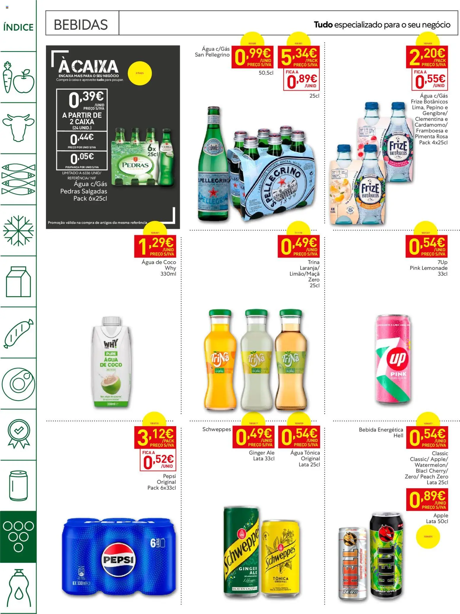 Recheio Horeca │ válido de 14/07/2026 | Página: 22 | Produtos: Agua, Pimenta, Caixa, Bebida