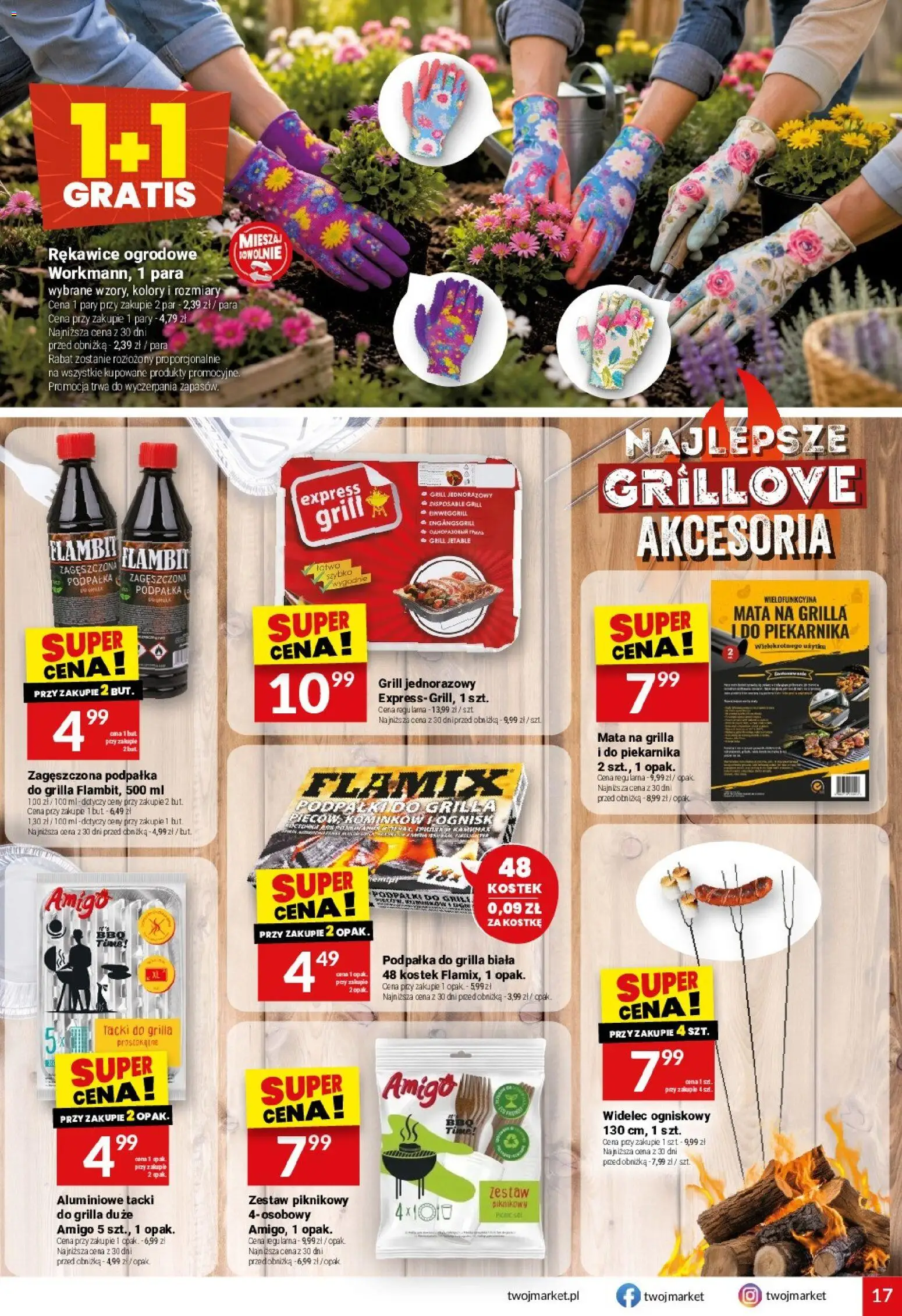 Twój Market gazetka od 08.07.2026 | Strona: 17 | Produkty: Zestaw piknikowy, Grill, Grill jednorazowy