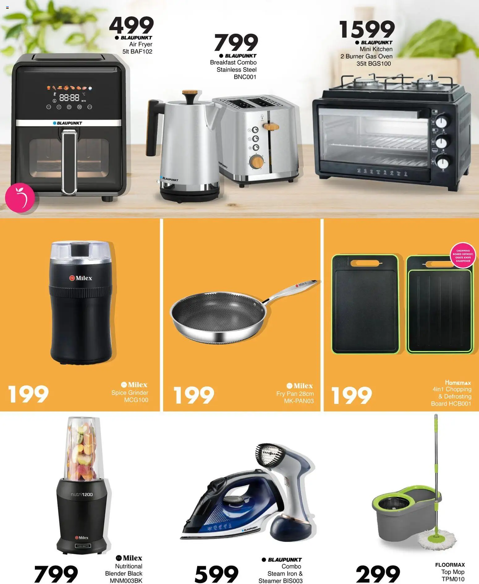 New Save catalogue – valid from 23.04.2026 | Page: 4 | Products: Iron, Fryer, Air fryer, Mop