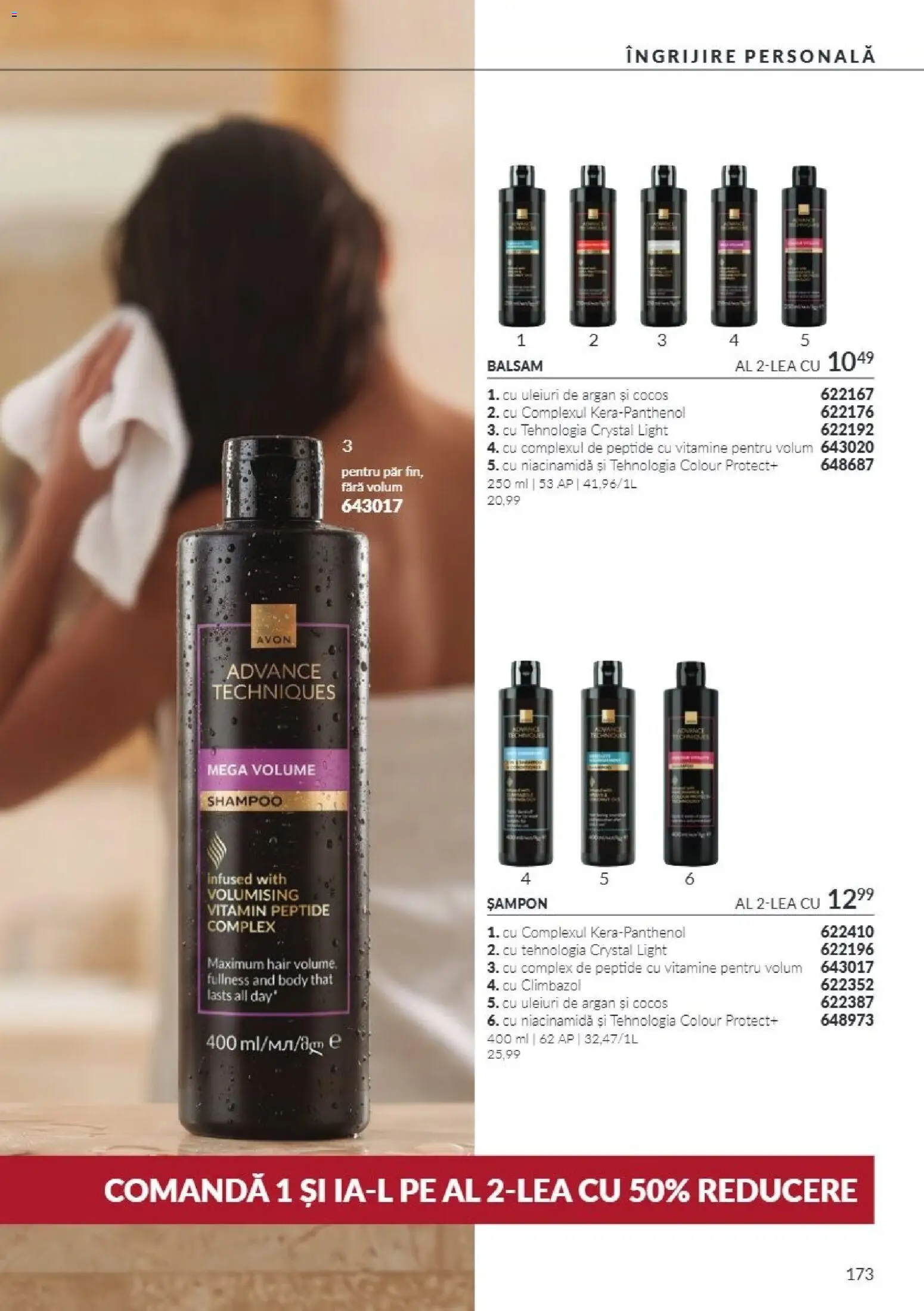 Noul catalog Avon – valabil de la 01.10.2026 | Pagină: 173 | Produse: Body, Șampon, Balsam