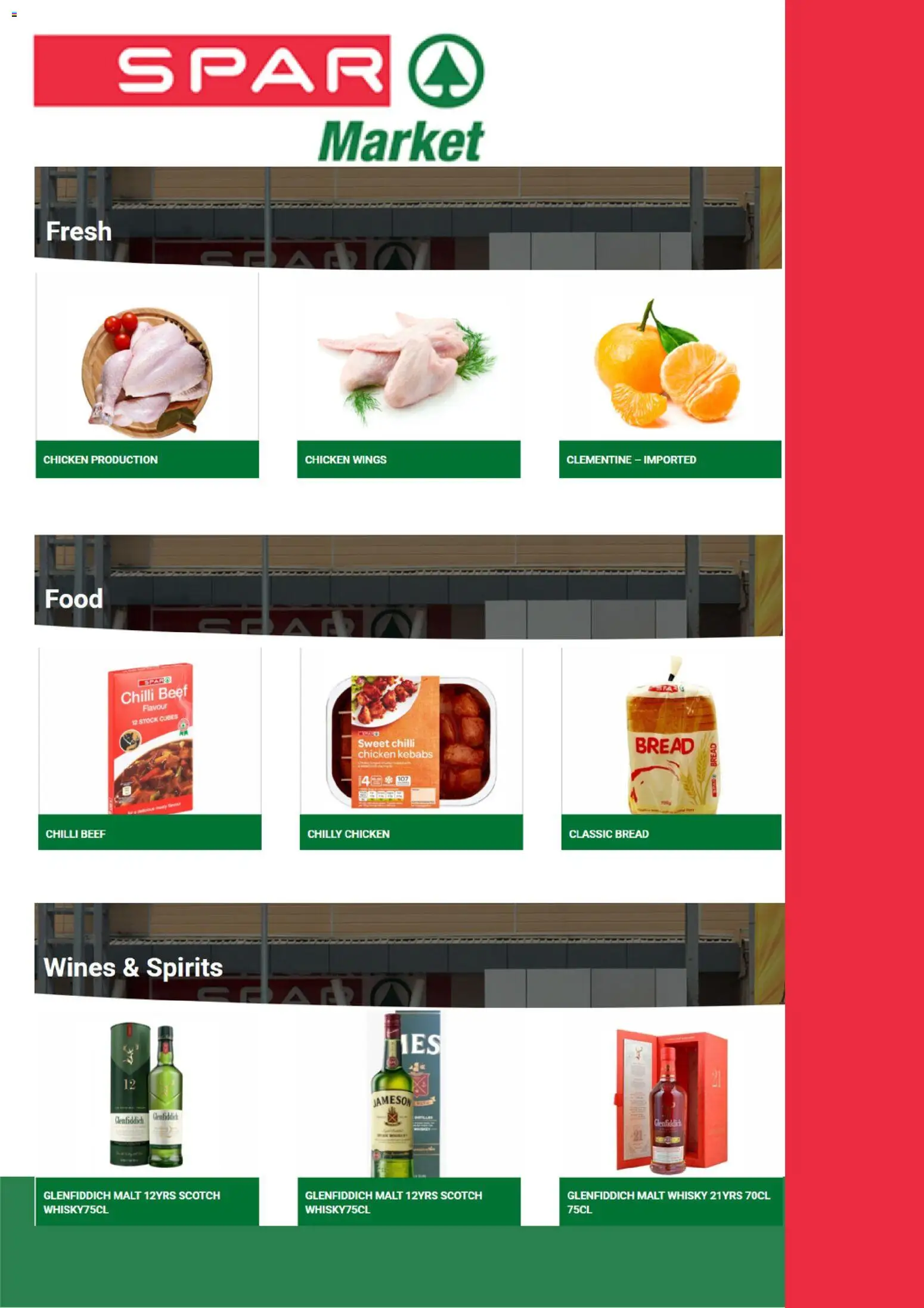 Spar Catalogue valid from 01/09/2026 | Page: 1 | Products: Bread, Food, Chilli, Chicken wings