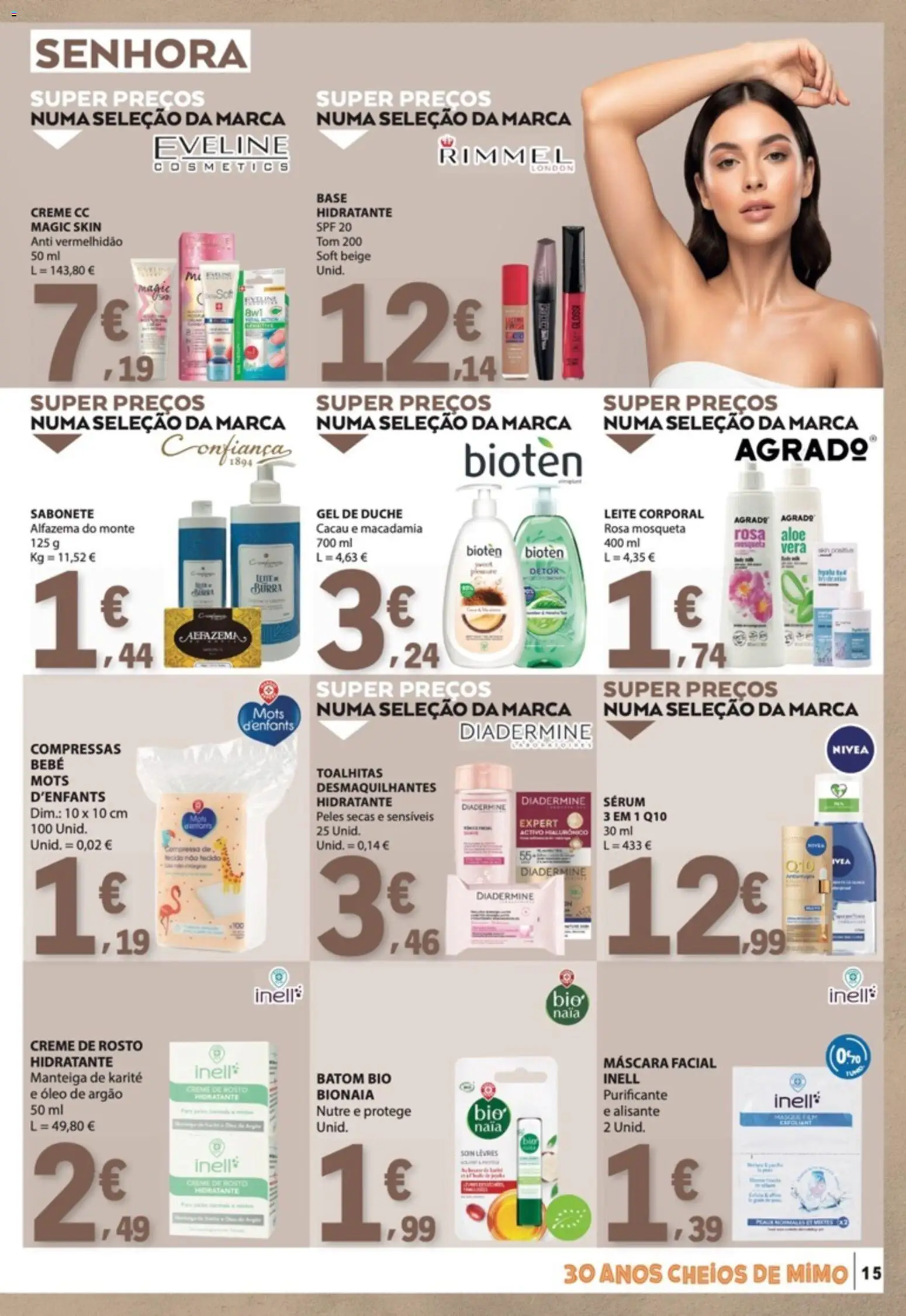 E.Leclerc - Folheto Moda e Beleza Outono-Inverno │ válido de 15/09/2026 | Página: 15 | Produtos: creme CC, Base, Sérum, Óleo