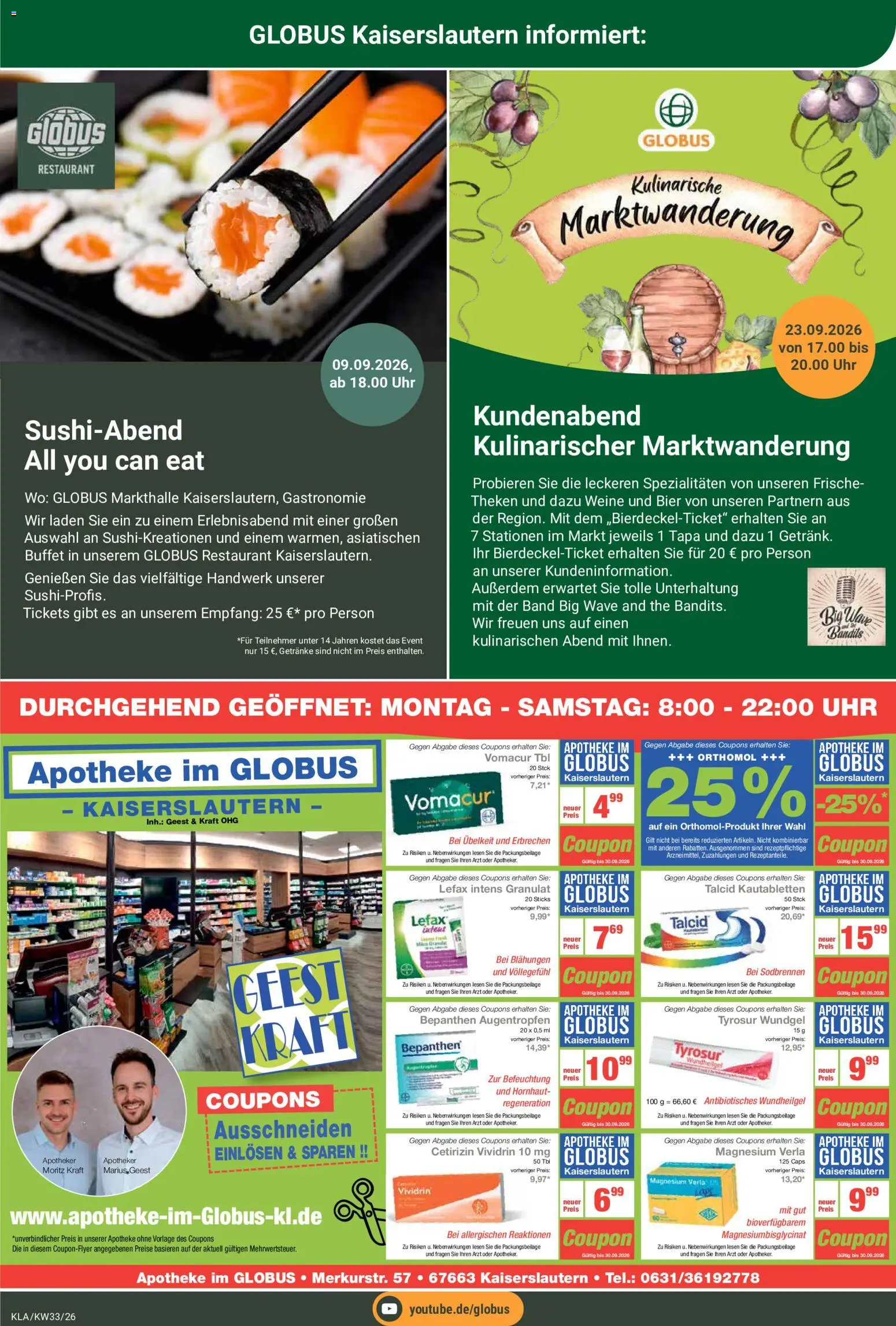 Globus Prospekt Kaiserslautern – gültig ab 10.08.2026 | Seite: 29 | Produkte: Bier, Spezialitäten, Uhr