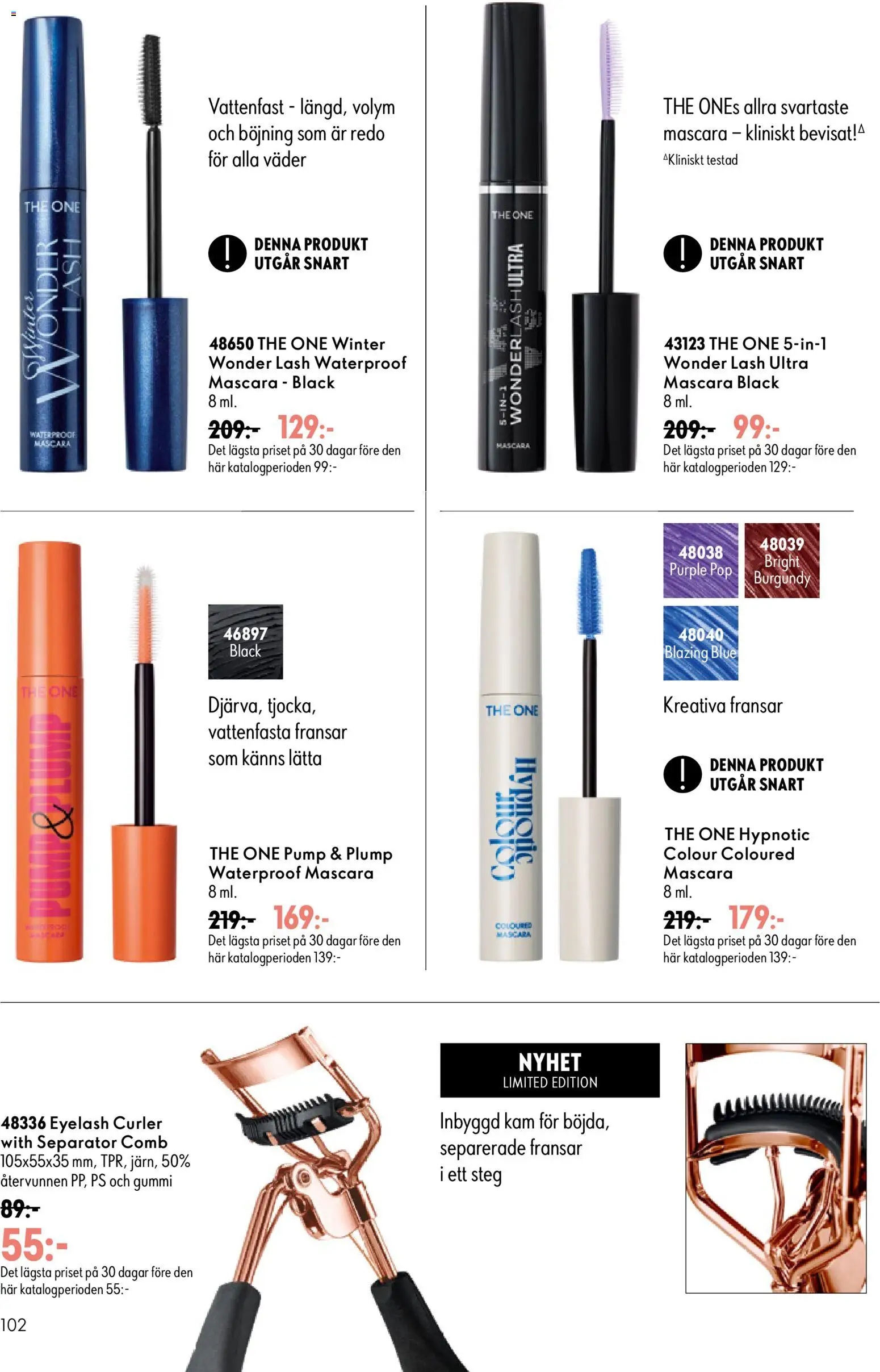 Oriflame reklamblad aktuell från 16/09/2026 | Sida: 102 | Produkter: Mascara, Kam, Pump