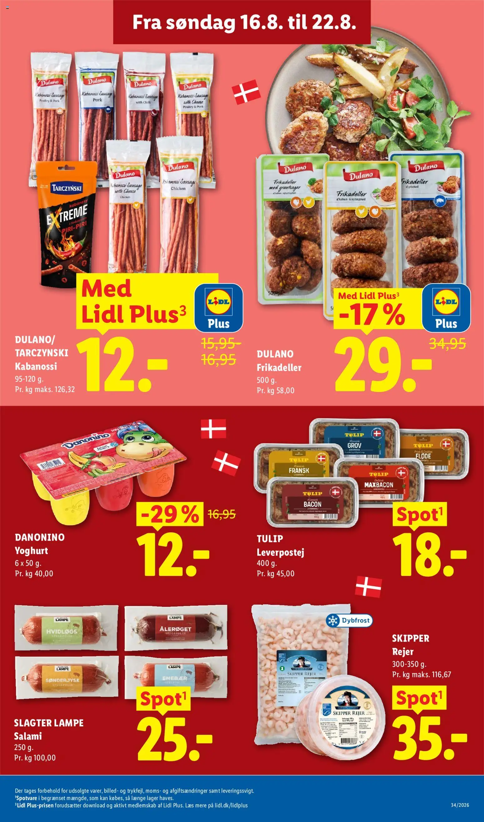 Lidl tilbudsavis – gyldig fra 16/08/2026 | Side: 5 | Produkter: Paté, Fløde, Bacon, Søm