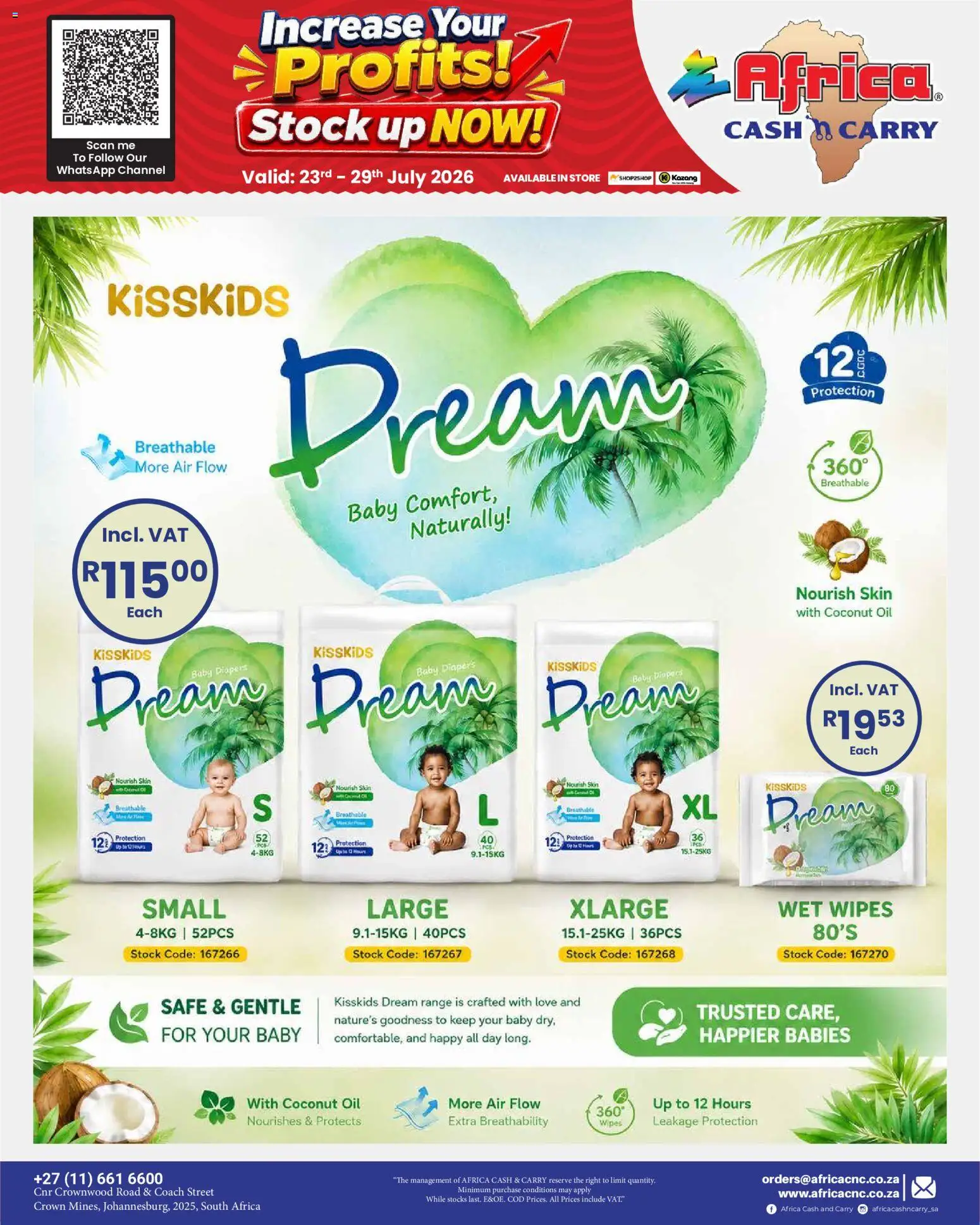 New Africa Cash & Carry catalogue – valid from 23/07/2026 | Page: 12 | Products: Oil, Stock