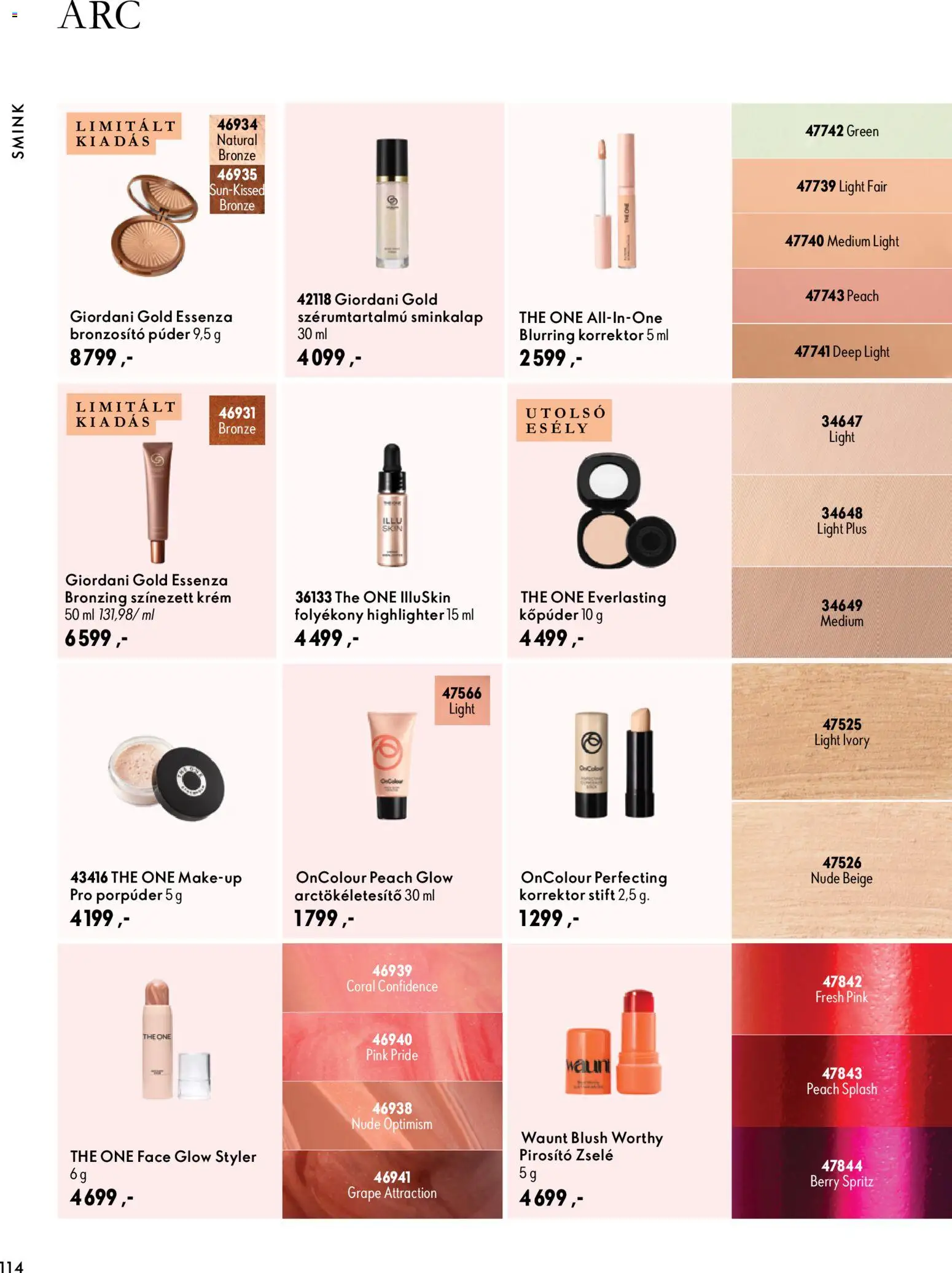 Oriflame akciós ujság - amely érvényes a következő dátumtól: 2026.09.30. | Oldal: 114 | Termékek: Krém, Stift, Smink, Pirosító