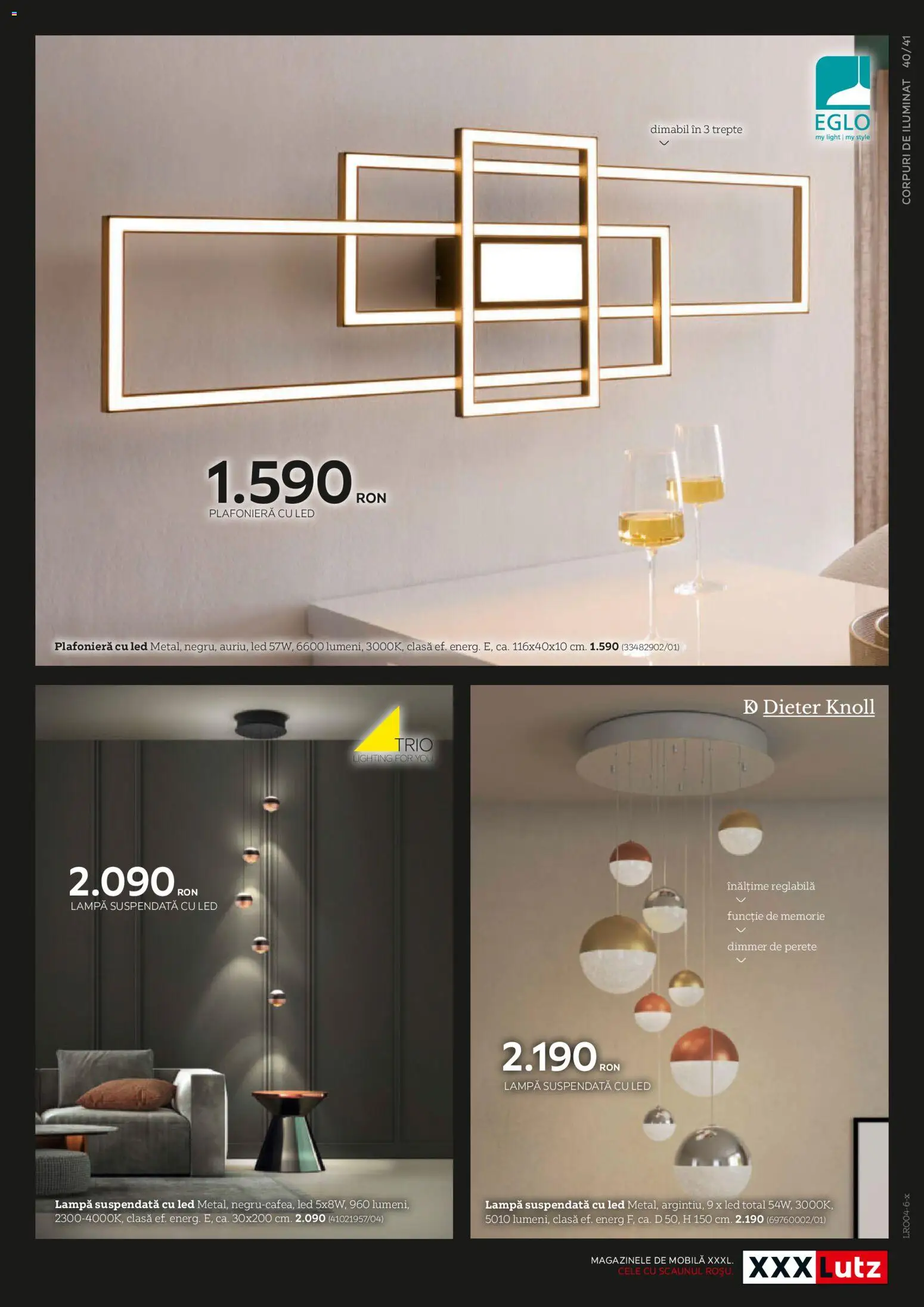 Noul catalog XXXLutz – valabil de la 14.05.2026 | Pagină: 41 | Produse: Delgeç, Memorie, Babak, Lampă
