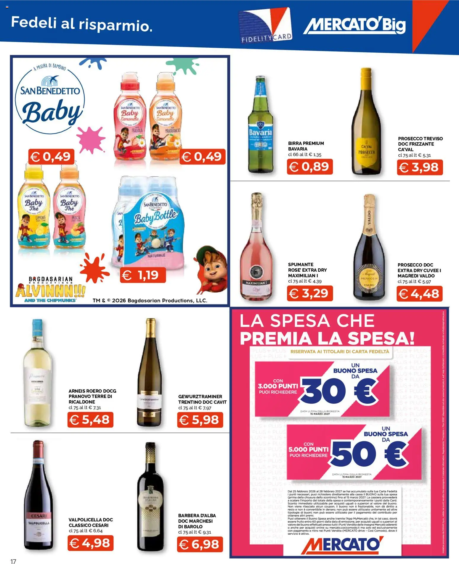 Volantino Mercatò del 17/09/2026 | Pagina: 17 | Prodotti: Prosecco, Limone, Data, The